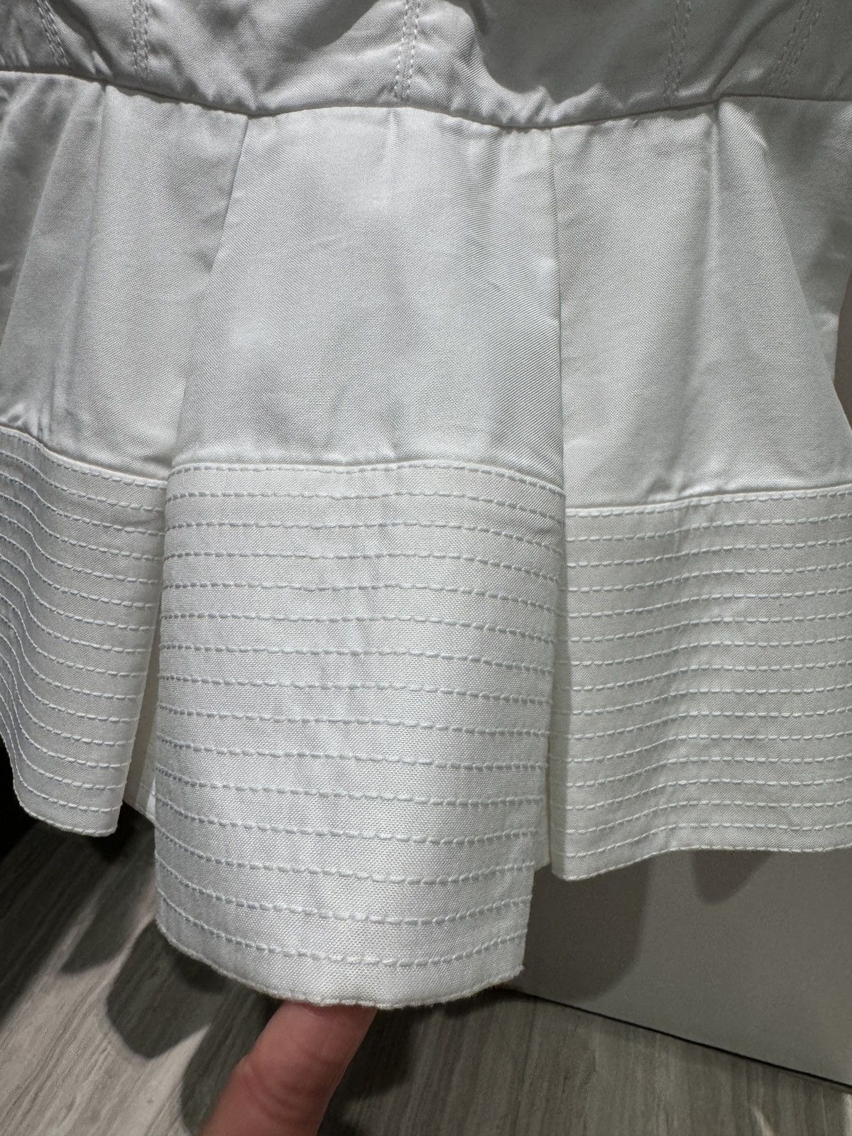 Balenciaga Balenciaga White Peplum Blouse Size XS / US 0-2 / IT 36-38 - 5 Thumbnail