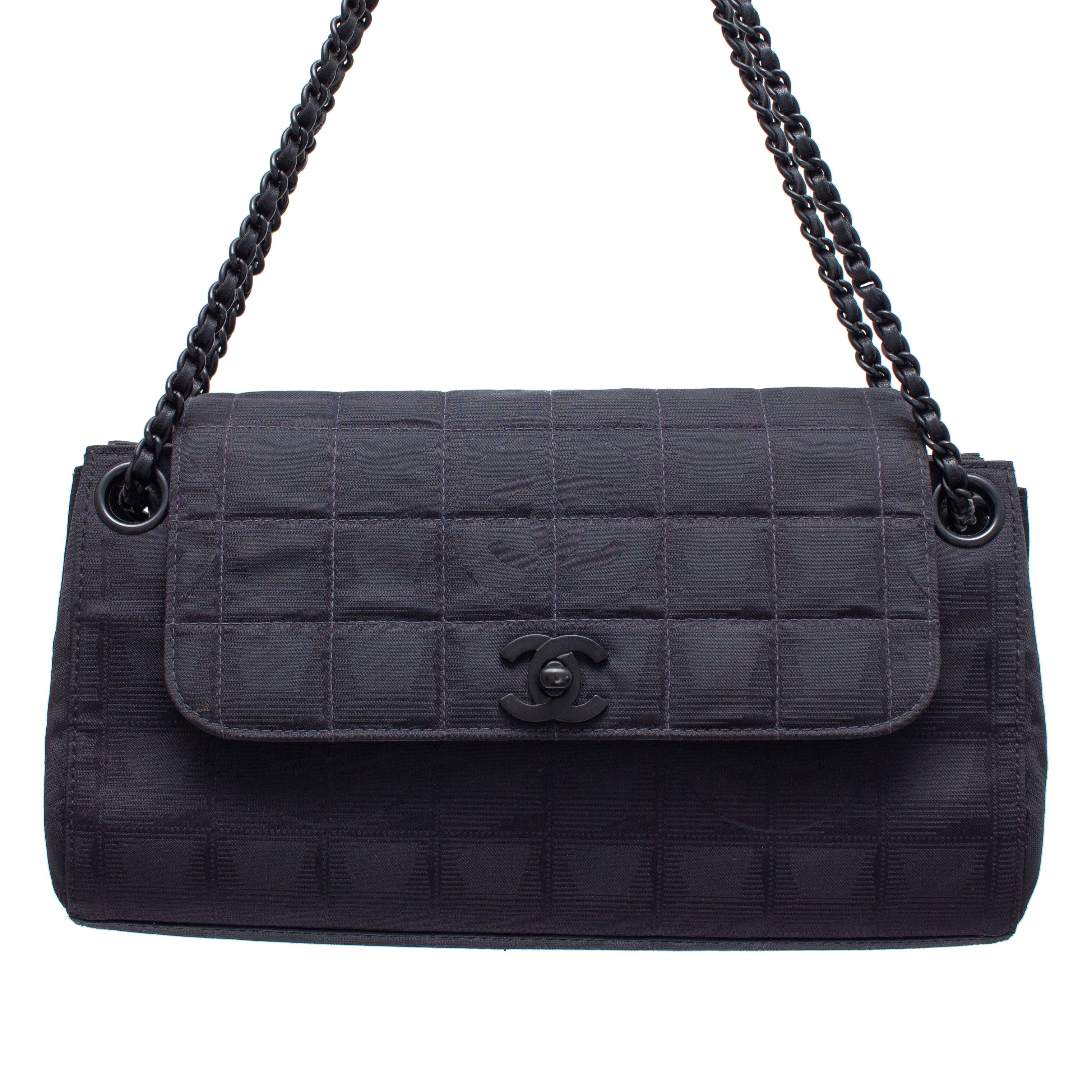 Chanel × Vintage 5k$ VTG Chanel Travel Ligne Accordion Flap Bag CC Monogram Size ONE SIZE - 2 Thumbnail