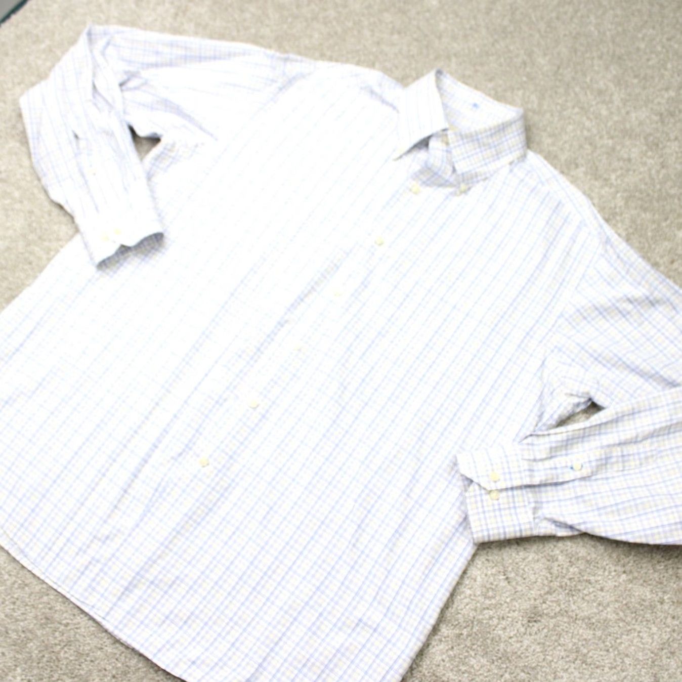 Tommy Bahama Tommy Bahama Dress Shirt Mens 17 36/37 Blue Yellow 100% Cotton Long Sleeve Button Down Collared Size US XL / EU 56 / 4 - 4 Thumbnail