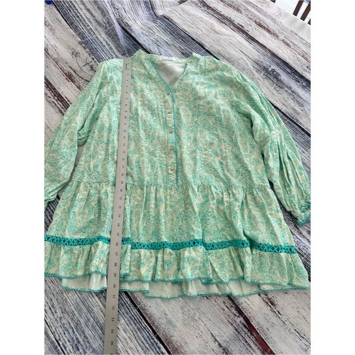 Other Last Queen Paris Green Paisley Button-Front Tiered Mini Dres Size L / US 10 / IT 46 - 7 Thumbnail