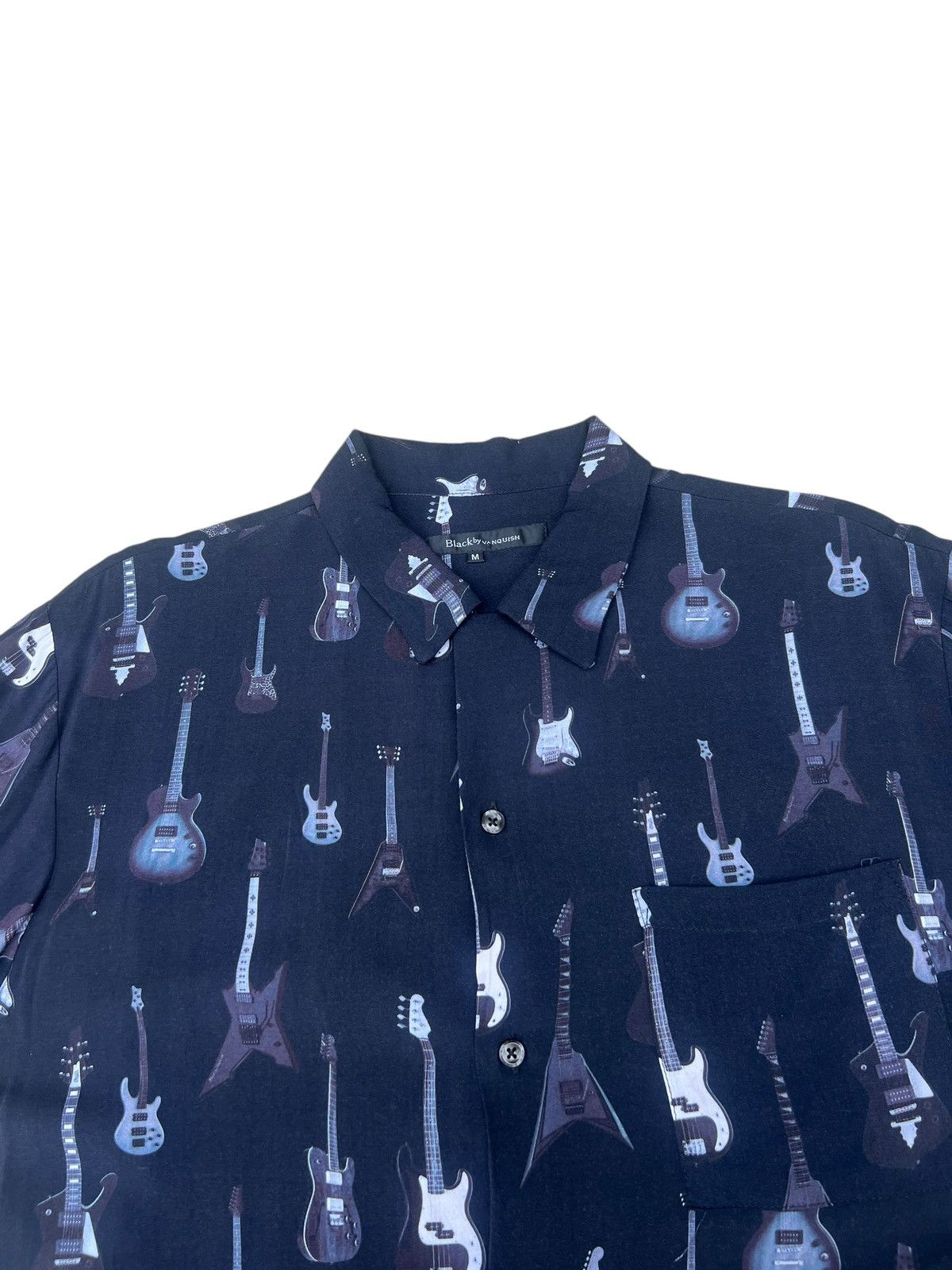 Vanquish Black Vanquish Guitars Collection 100% Rayon Hawaiian Shirt Size US M / EU 48-50 / 2 - 3 Thumbnail