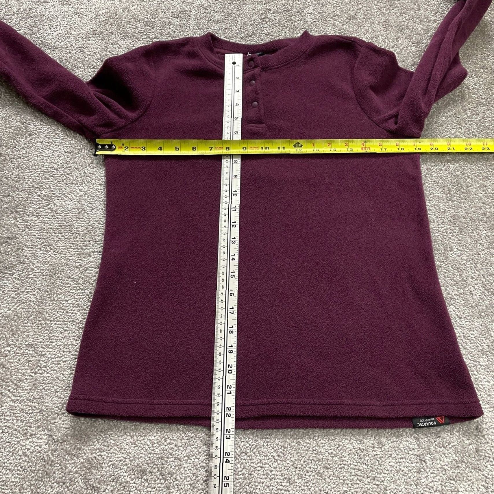 Lands' End Lands' End Sweatshirt Womens XS Purple Polartec Aircore 100 Henley Fleece Size XS / US 0-2 / IT 36-38 - 7 Thumbnail