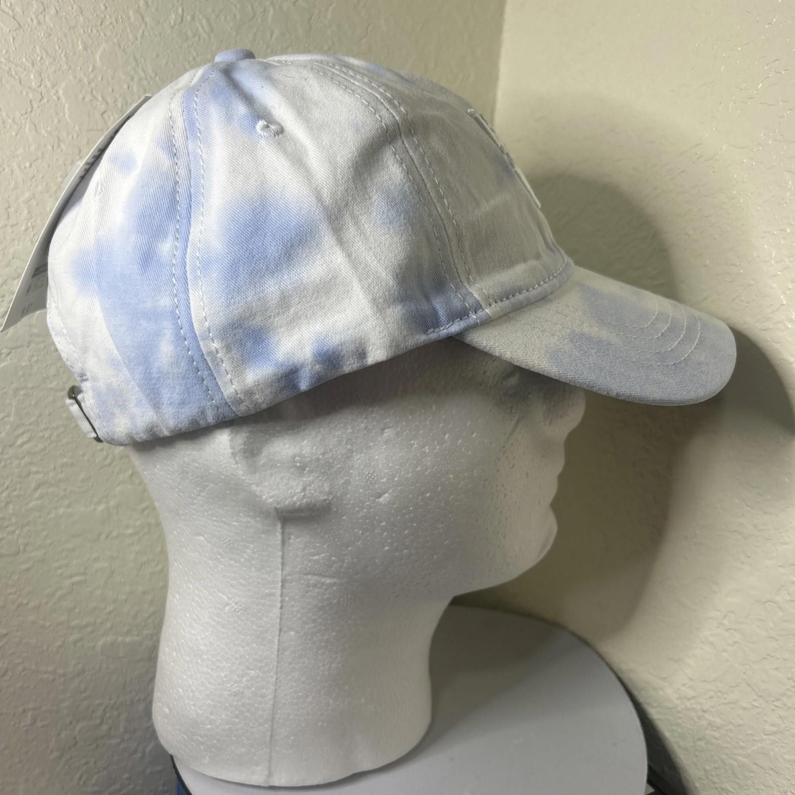Designer LAKE VIBES Denim Embroidered Strapback Baseball Hat Cap NWT Size ONE SIZE - 3 Thumbnail