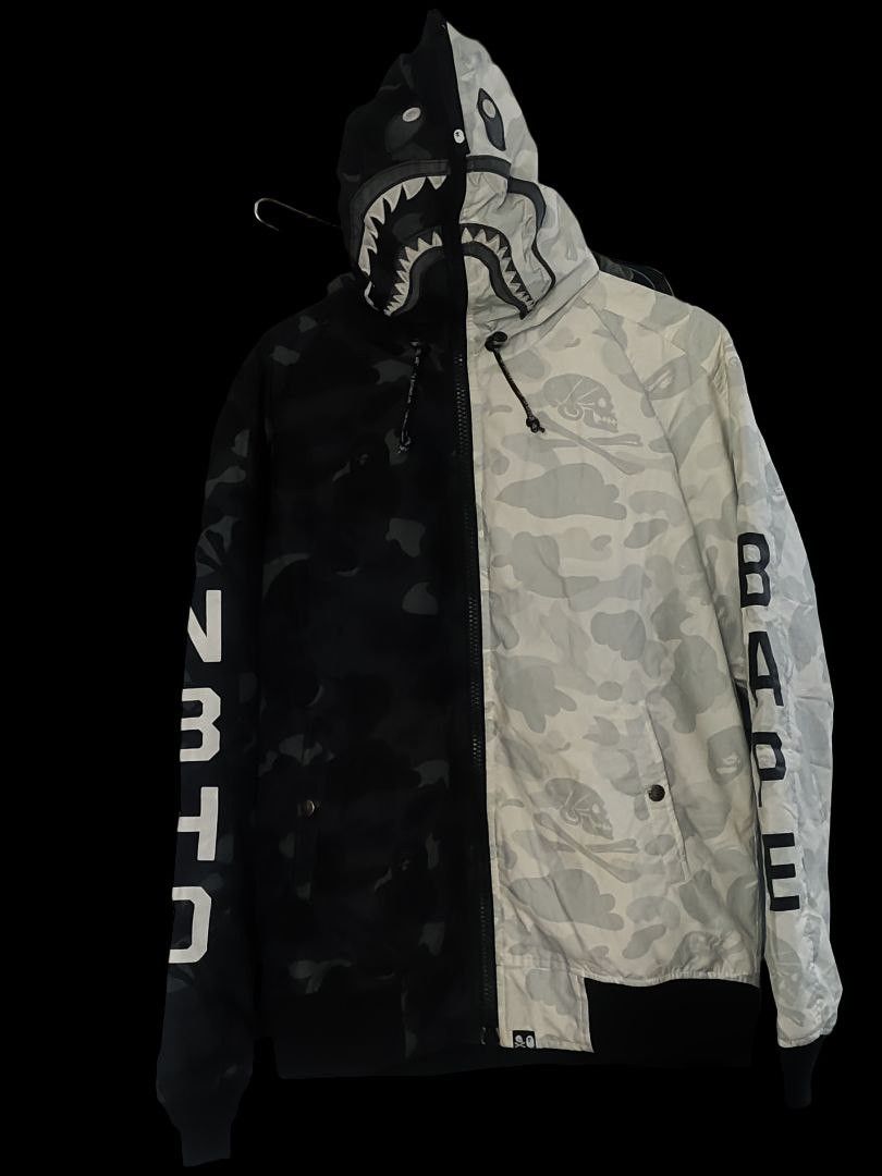 Bape × Neighborhood Bape x Neighborhood Down Shark Jacket Black/White Size US L / EU 52-54 / 3 - 1 Thumbnail