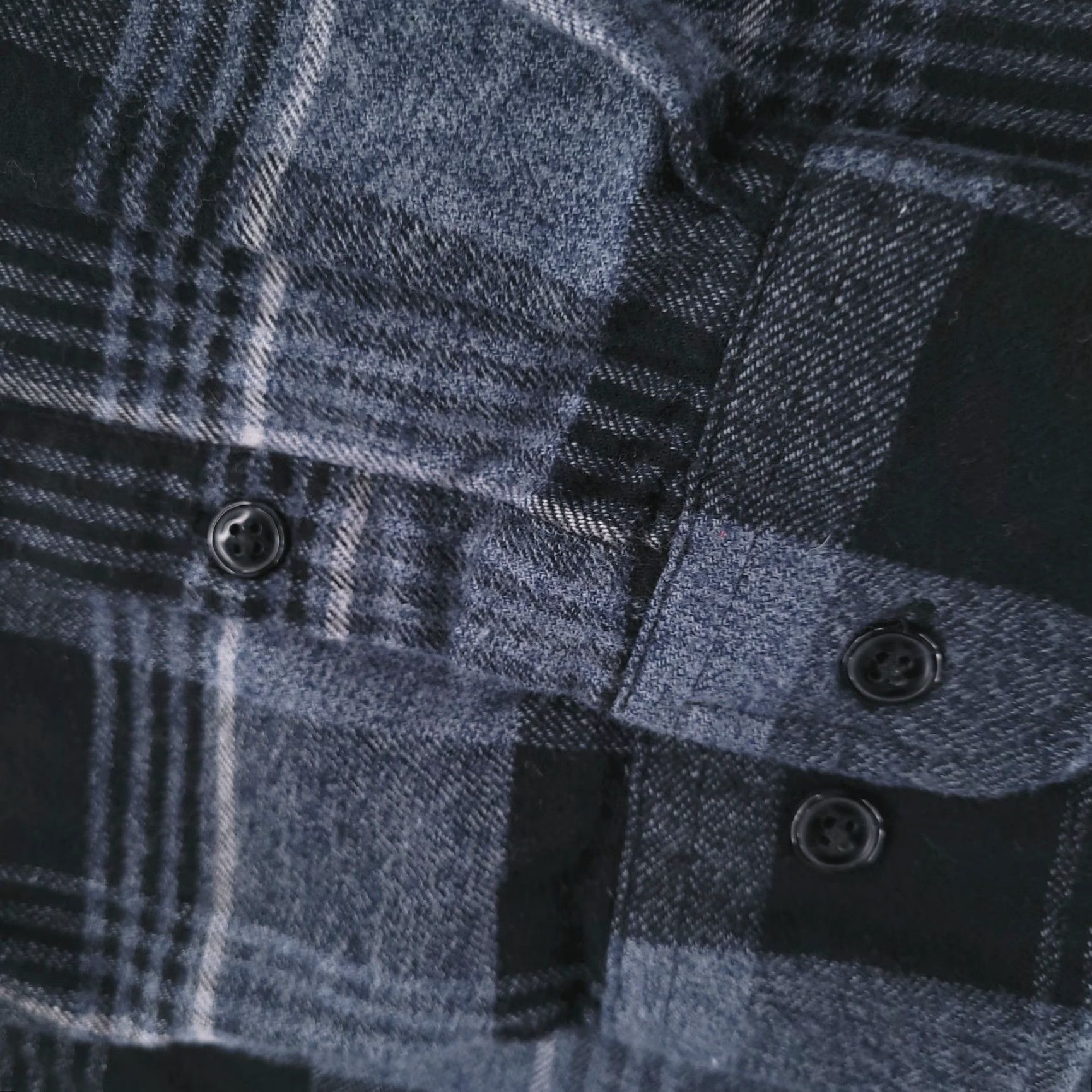 Vintage Dubinik Shirt Mens 2XL Flannel Gray Long Sleeve Button Check Cotton Custom Size US XXL / EU 58 / 5 - 2 Thumbnail