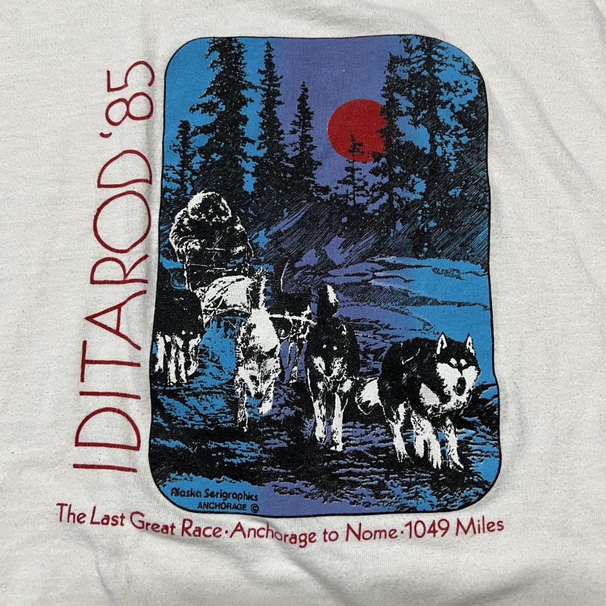 Vintage Vintage 1985 Iditarod “The Last Great Race” 🇺🇸 L/S T-Shirt Size US L / EU 52-54 / 3 - 4 Thumbnail