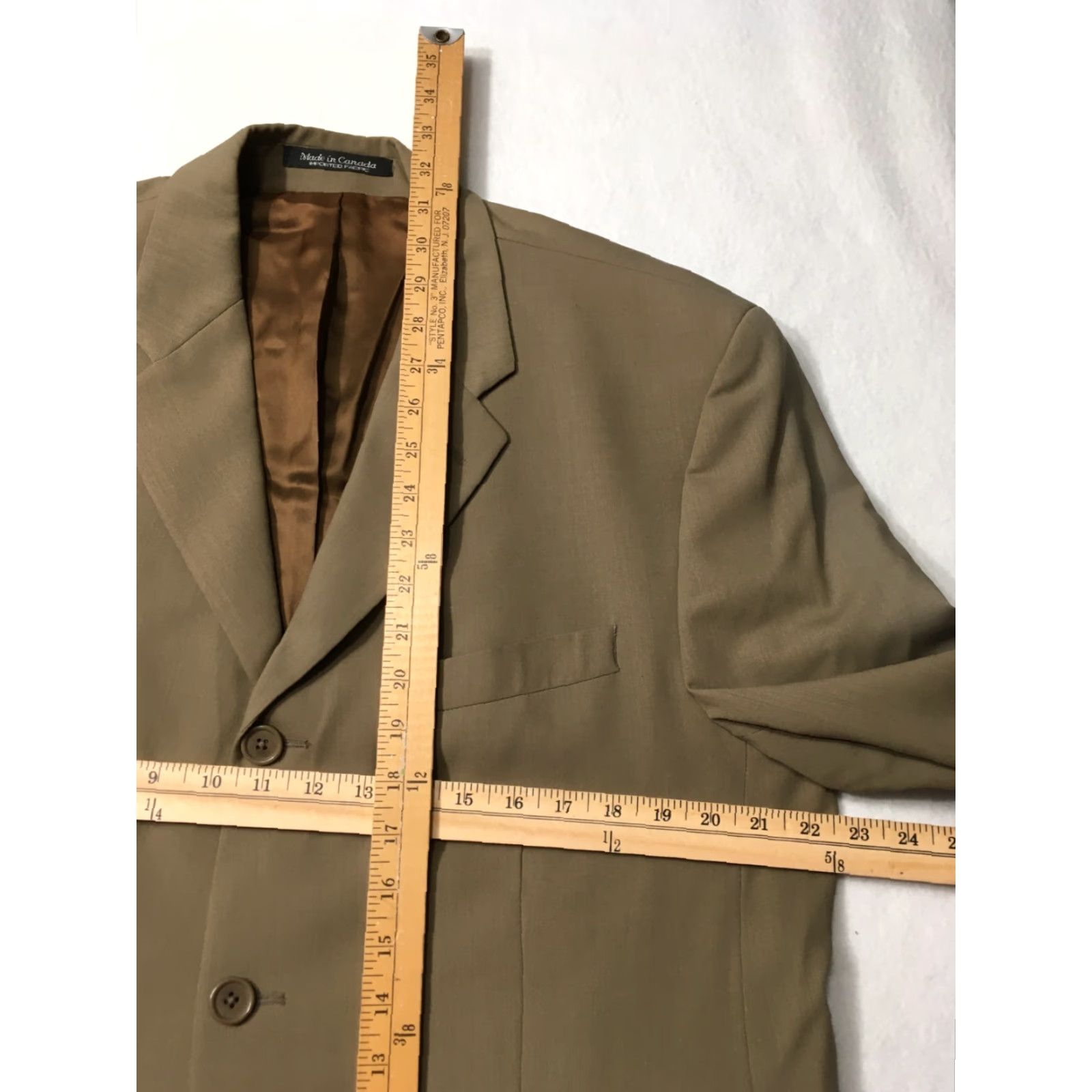 Kasper Kasper Mens 42 short Brown Three-Button Wool Suit Coat Jacket Coat Suit JACKET Three-Button Wool Kasper Mens 42 Brown Short Vintage? Size US 42 / EU 58 - 4 Thumbnail