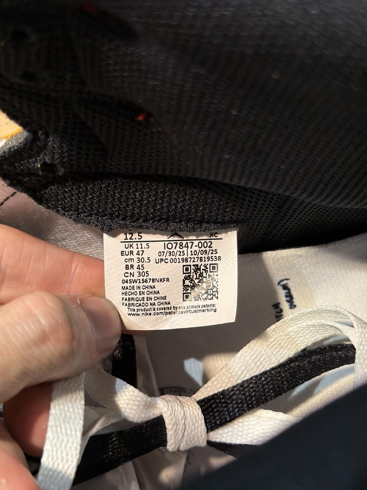 Jordan Brand Air Jordan 1 x Union x Fragment Black and Varsity Red (12.5) Size US 12.5 / EU 45-46 - 11 Thumbnail