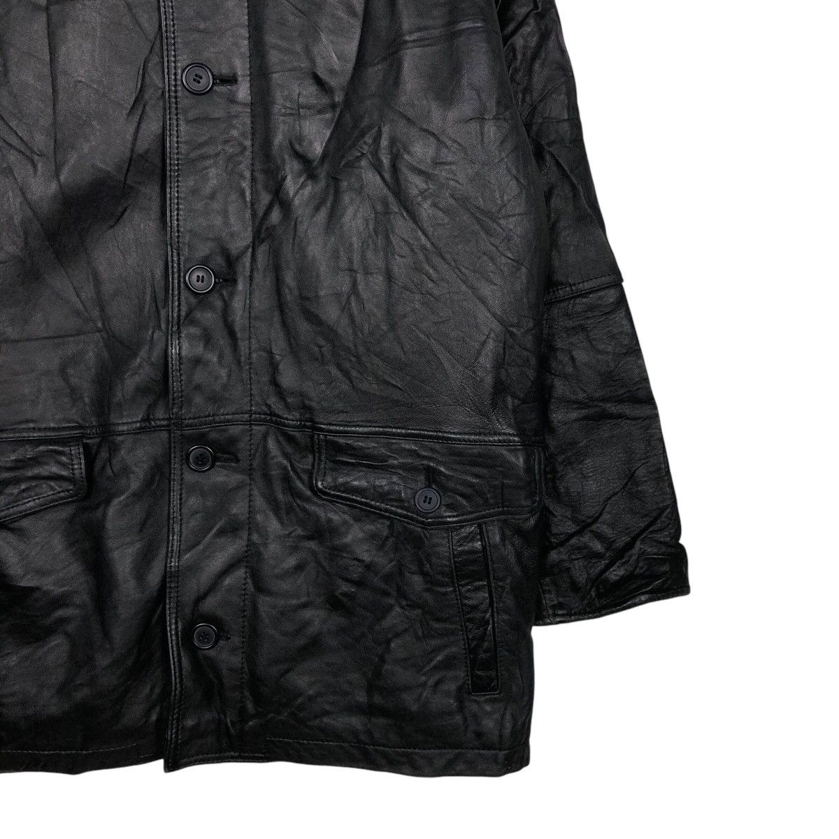 📌Vintage Biker Genuine Leather Jacket Lmogees Multi Pocket
