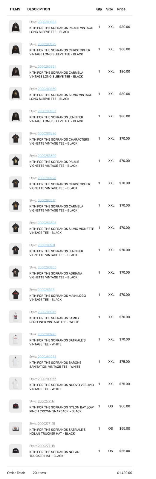 Kith Kith for The Sopranos Silvio Vintage Long Sleeve Tee Size US XXL / EU 58 / 5 - 9 Thumbnail