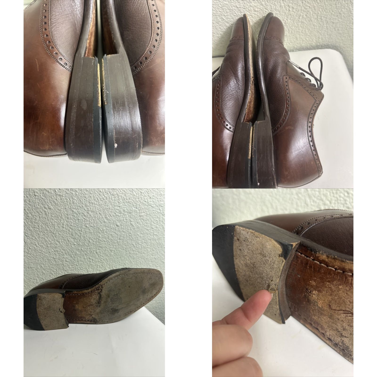 Mezlan MEZLAN Nicola Cap Toe Oxford Dress Shoes Mens 7.5 Brown Smooth & Pebbled Leather Shoes Size ONE SIZE - 11 Thumbnail