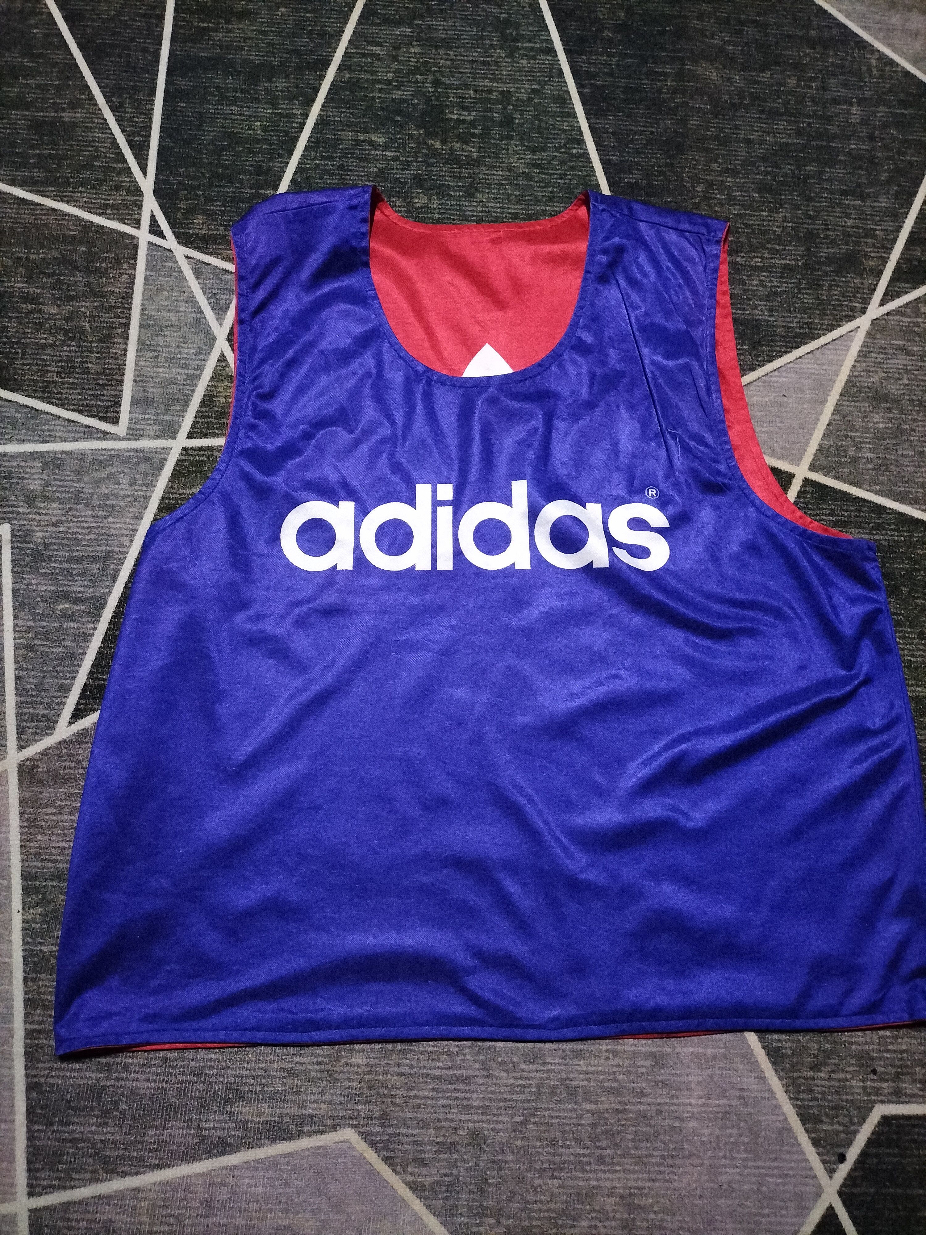Adidas × Vintage Vintage 90s Adidas Top Sleeveless Japan Reversible Size US S / EU 44-46 / 1 - 3 Thumbnail