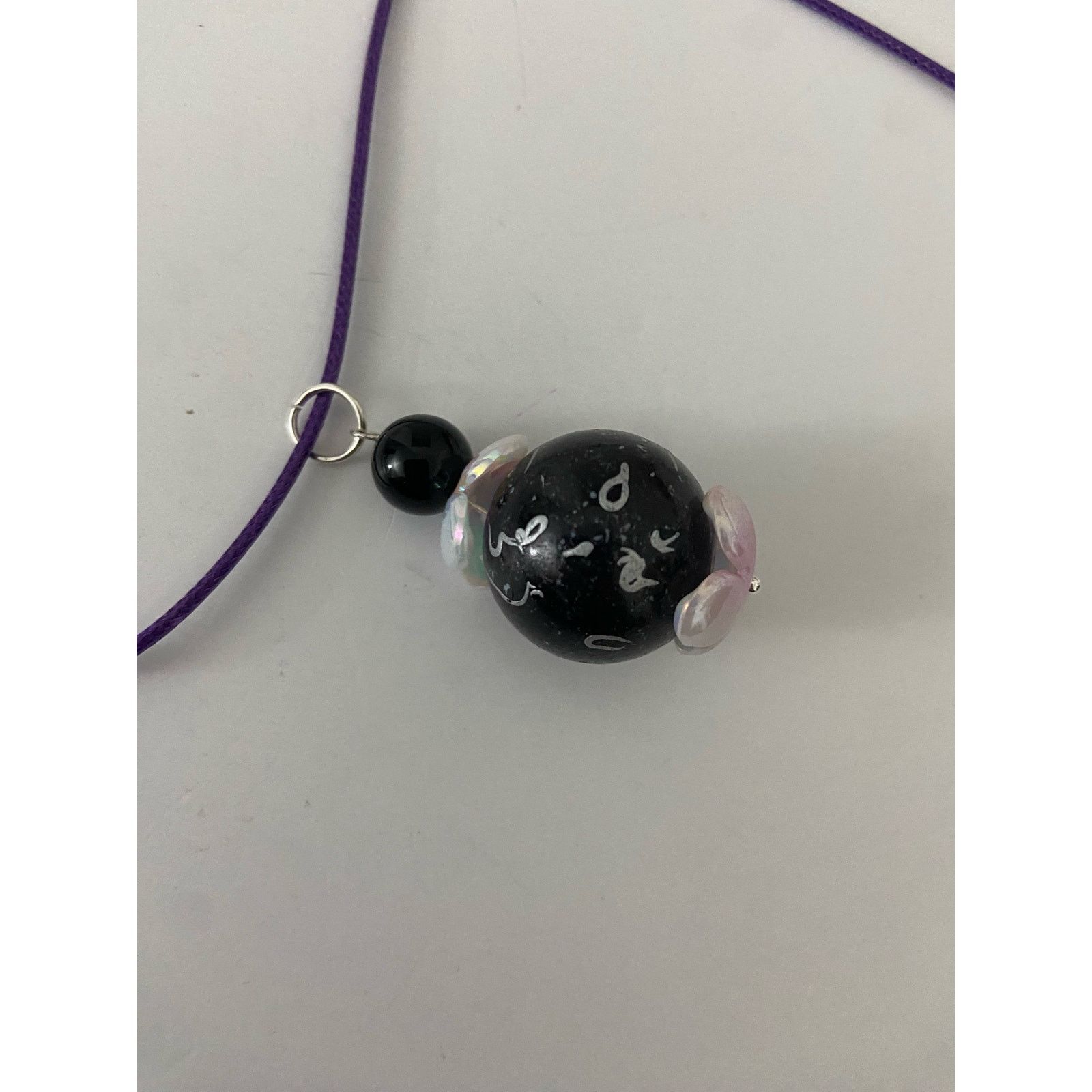 Handmade Handmade round black pendant necklace Size ONE SIZE - 3 Thumbnail