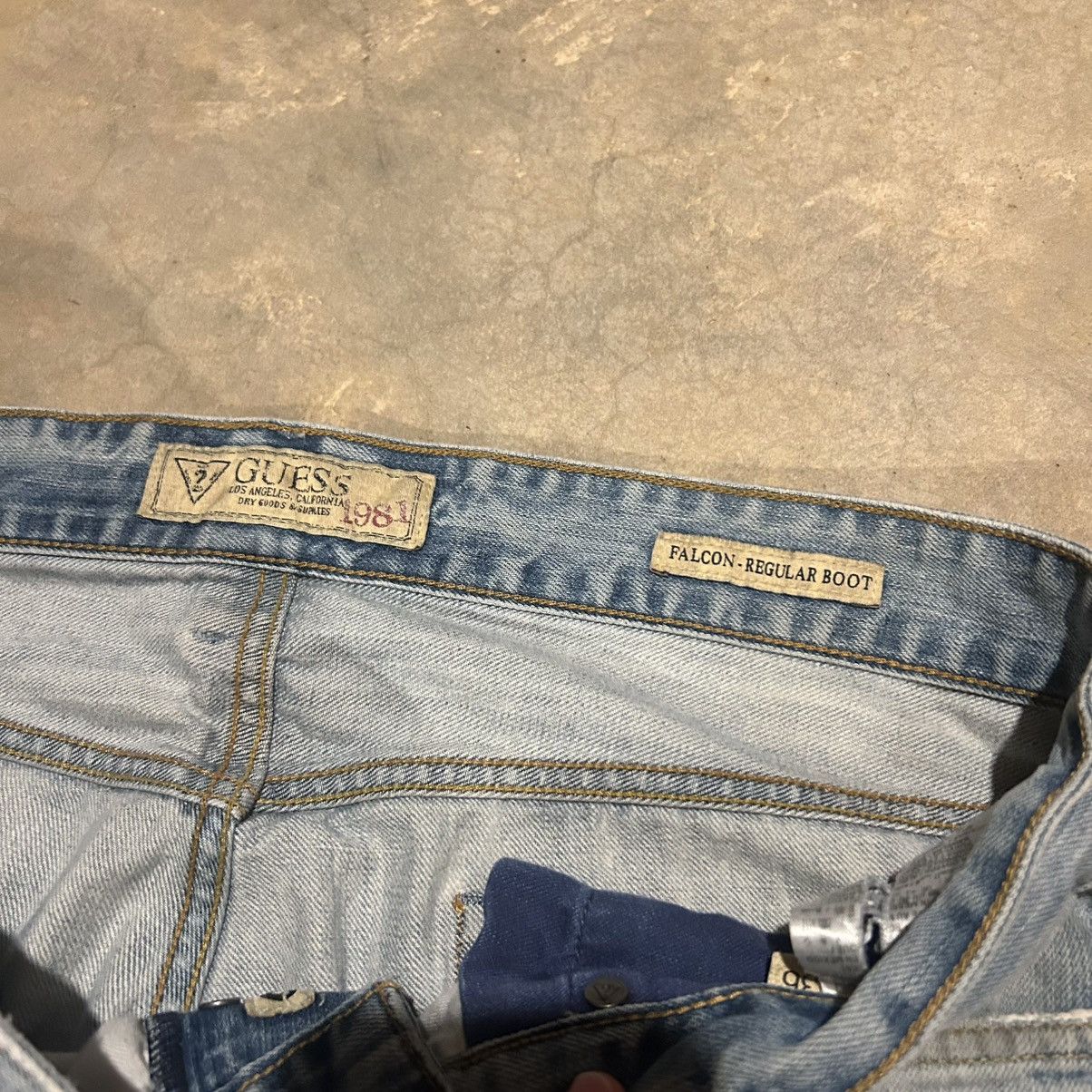 Guess × Vintage Crazy Vintage Y2K Guess Jeans Baggy Bootcut Distressed Denim Size US 36 / EU 52 - 8 Thumbnail