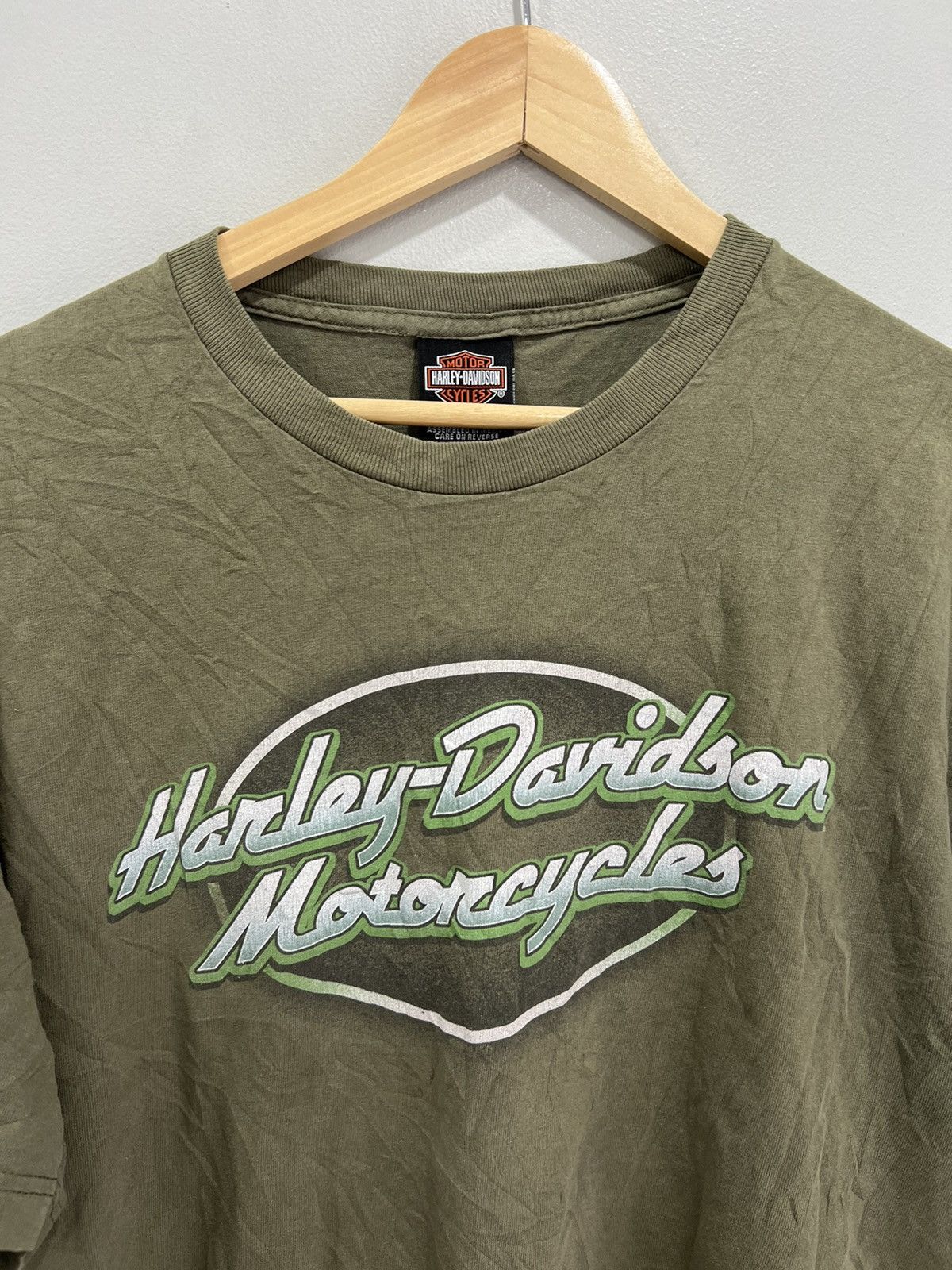 Harley Davidson Vintage Harley Davidson Tee Shirt olive green Size US L / EU 52-54 / 3 - 3 Thumbnail