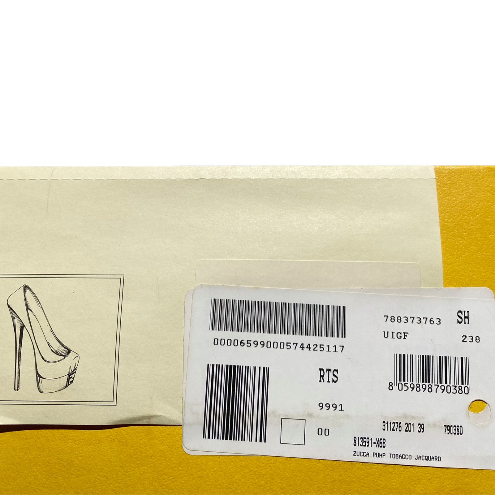 Fendi monogram zucca logo pump heel Size US 9 / IT 39 - 5 Thumbnail