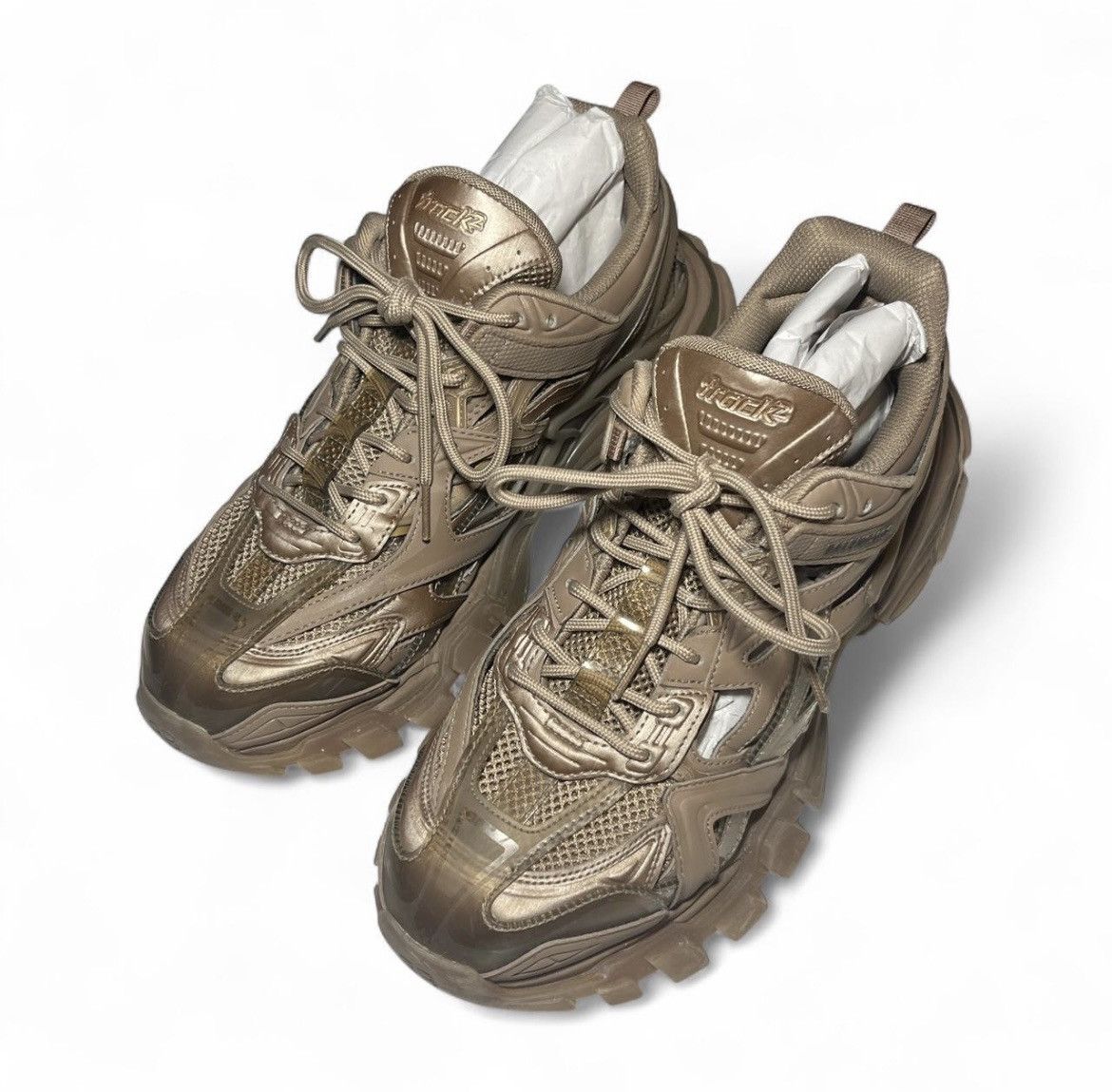 Balenciaga Balenciaga track 2 dark beige Size US 10 / EU 43 - 1 Thumbnail
