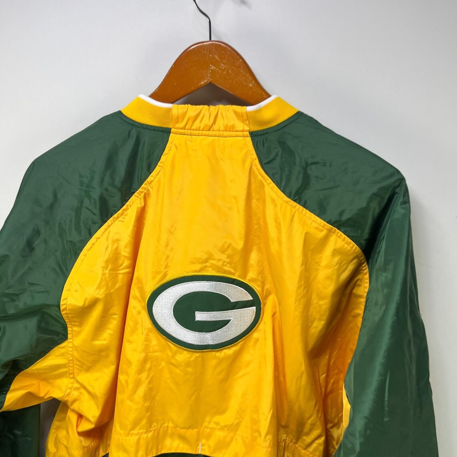 Reebok Vintage 90s Green Bay Packers Windbreaker Jacket Large Size ONE SIZE - 11 Thumbnail