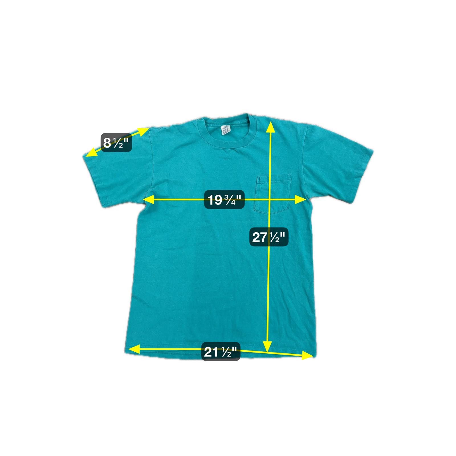 Towncraft Vtg 80s Single Stitch JCPenney Teal Blank Shirt Men L USA Size US L / EU 52-54 / 3 - 6 Thumbnail