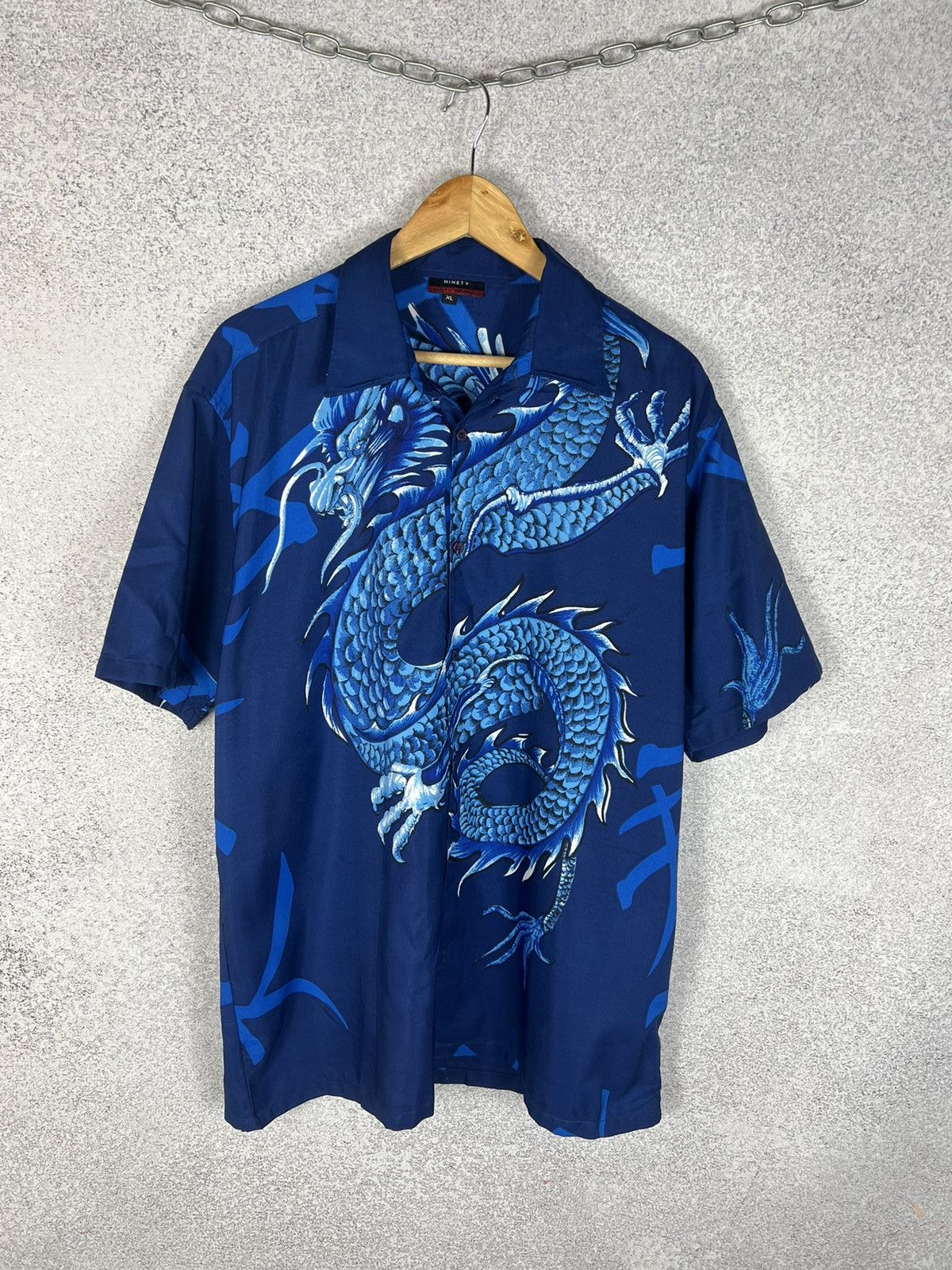 Vintage Vintage Y2K Dragon All Overprinted Crazy Shirt Size US XL / EU 56 / 4 - 2 Thumbnail