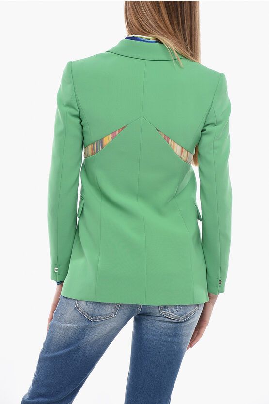 Dsquared2 og1mm0624 Single Breasted Blazer in Green Size M / US 6-8 / IT 42-44 - 2 Thumbnail