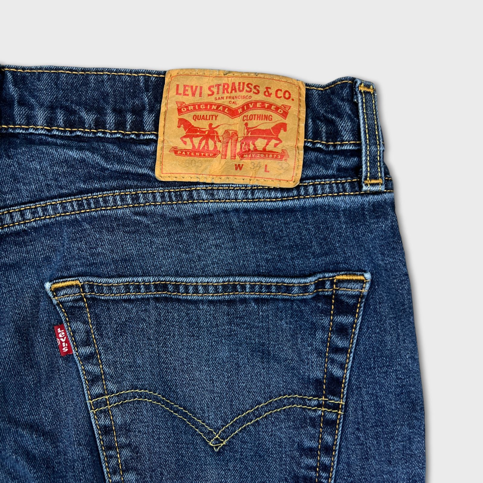 Levi's × Vintage Levi's 505 Jeans 34x32 Regular Fit Straight Leg Denim Pant Size US 34 / EU 50 - 6 Thumbnail