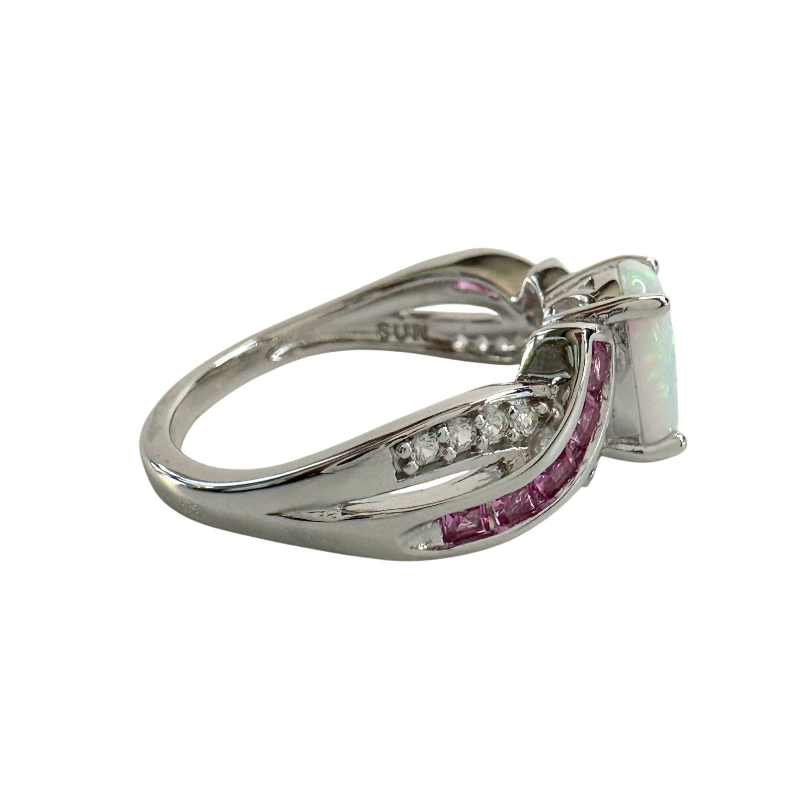 Other Beautiful Lab Created Opal & Sapphire Ring - Size 7 Size ONE SIZE - 5 Thumbnail
