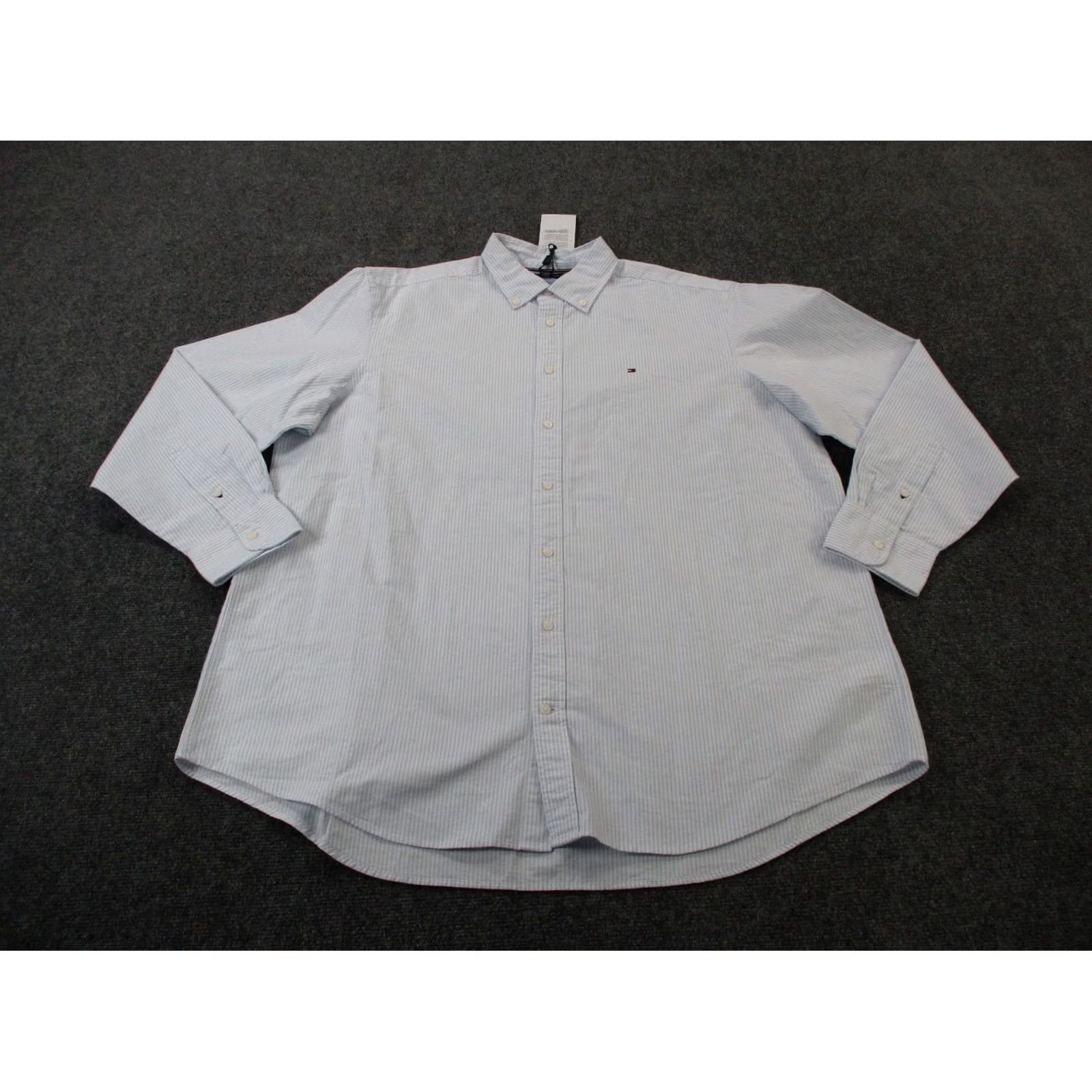 Tommy Hilfiger Tommy Hilfiger Shirt Mens 2XLT Striped Business Lightweight Classic Preppy NEW Shirt Mens 2XLT Blue Striped Button-Up Colonial Preppy Logo Mens 2XLT Size US XXL / EU 58 / 5 - 2 Thumbnail
