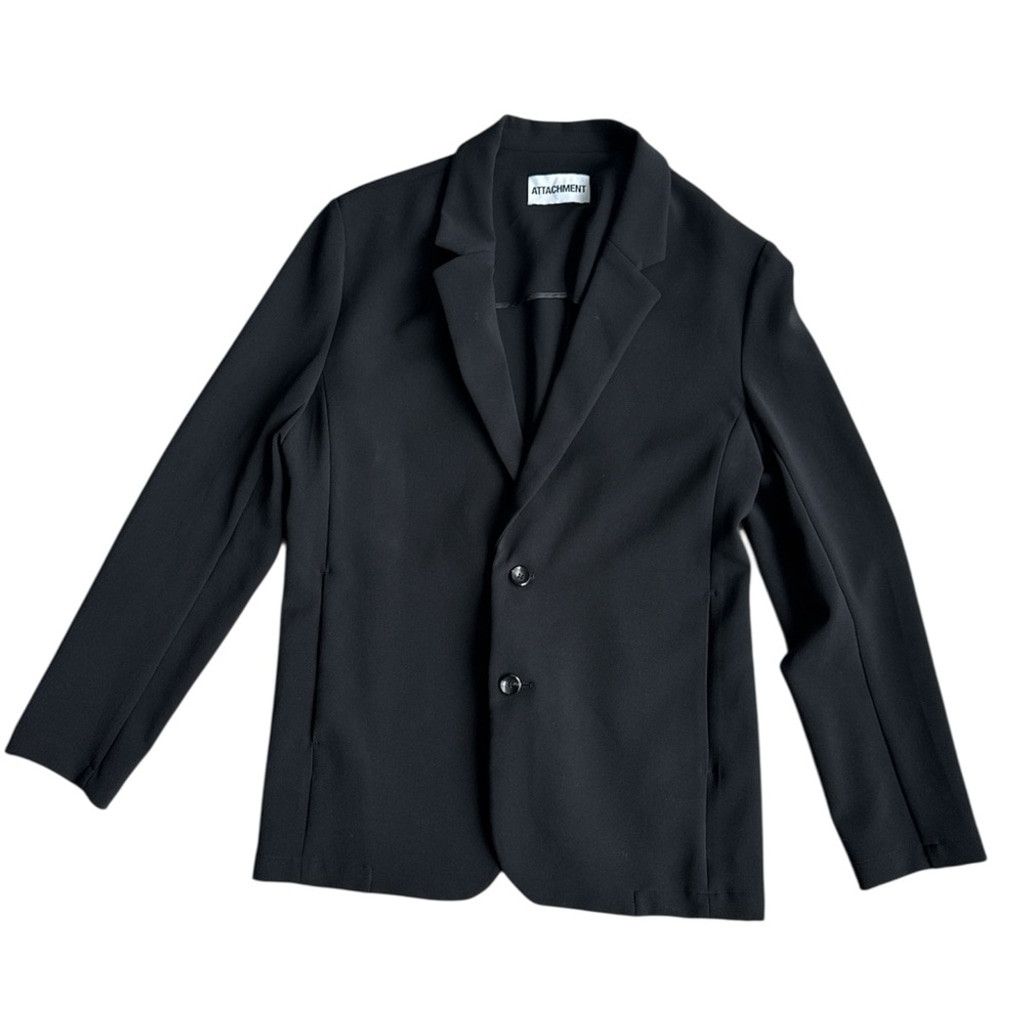 Attachment Attachment Men's Black Single Breasted Blazer Japan JP3 Size 40R - 2 Thumbnail