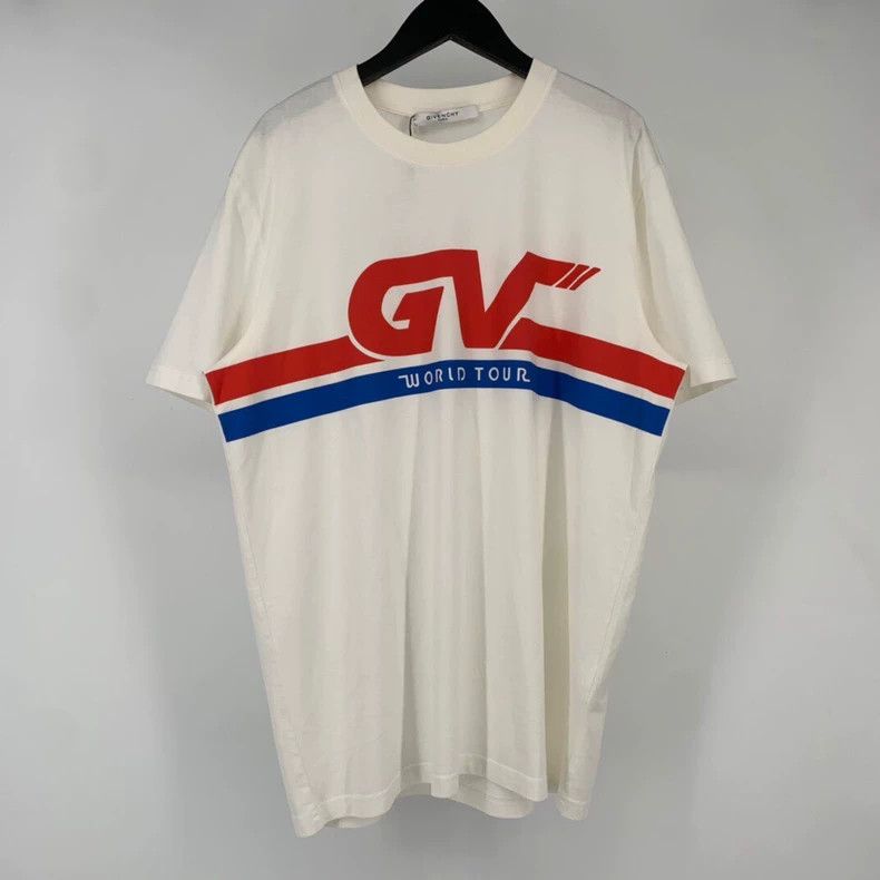 Givenchy Givenchy White Advertisement Letter Short Sleeve Size US M / EU 48-50 / 2 - 1 Thumbnail