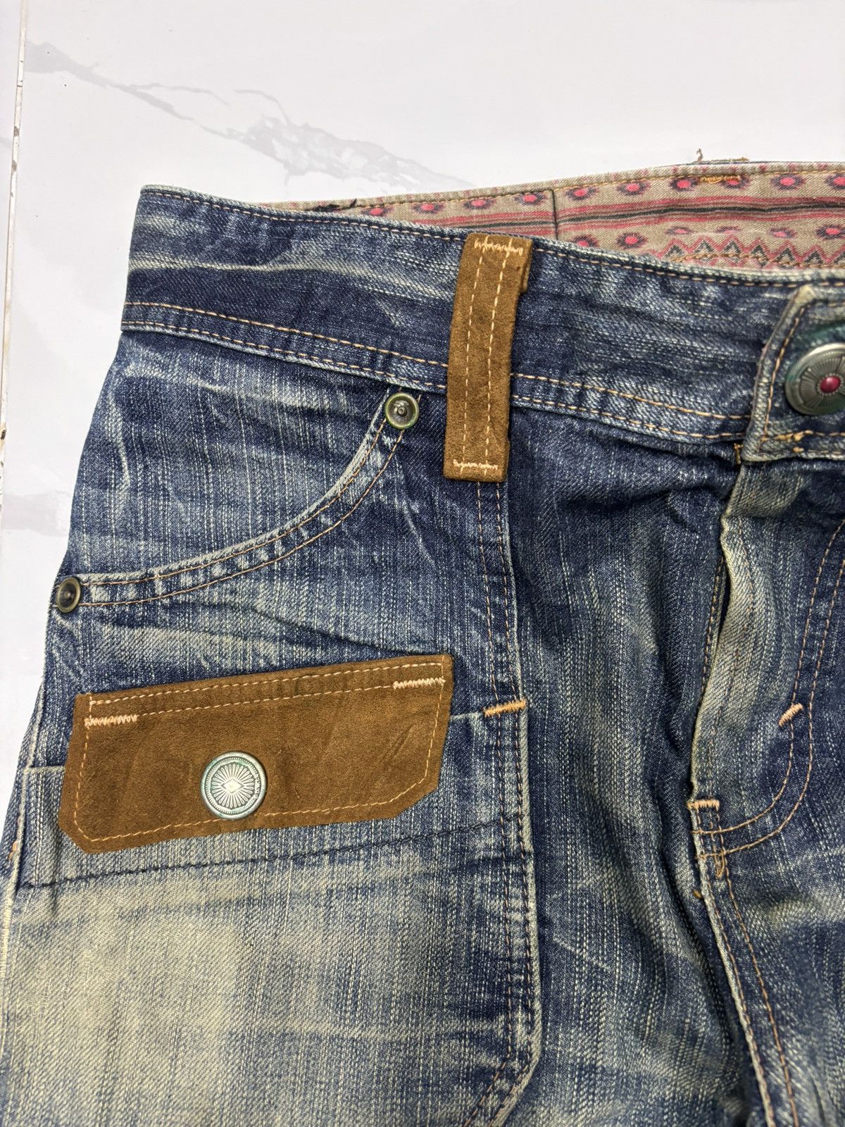 Edwin EDWIN RUSTY BAGGY DISTRESSED DENIM JEANS Size US 33 - 7 Thumbnail