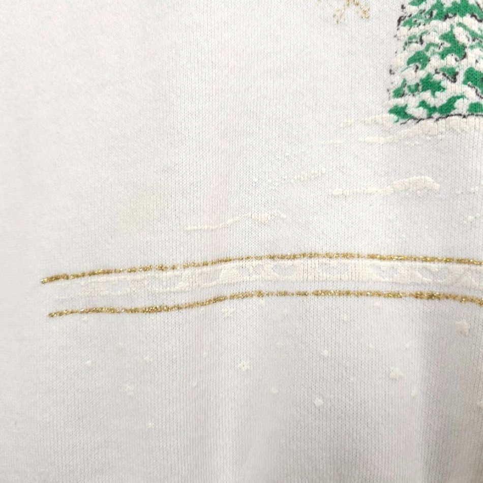 Vintage VINTAGE Raisin Christmas Sweatshirt Mens Large White 90s Santa Claus Reindeer USA Sweatshirt Size US L / EU 52-54 / 3 - 4 Thumbnail