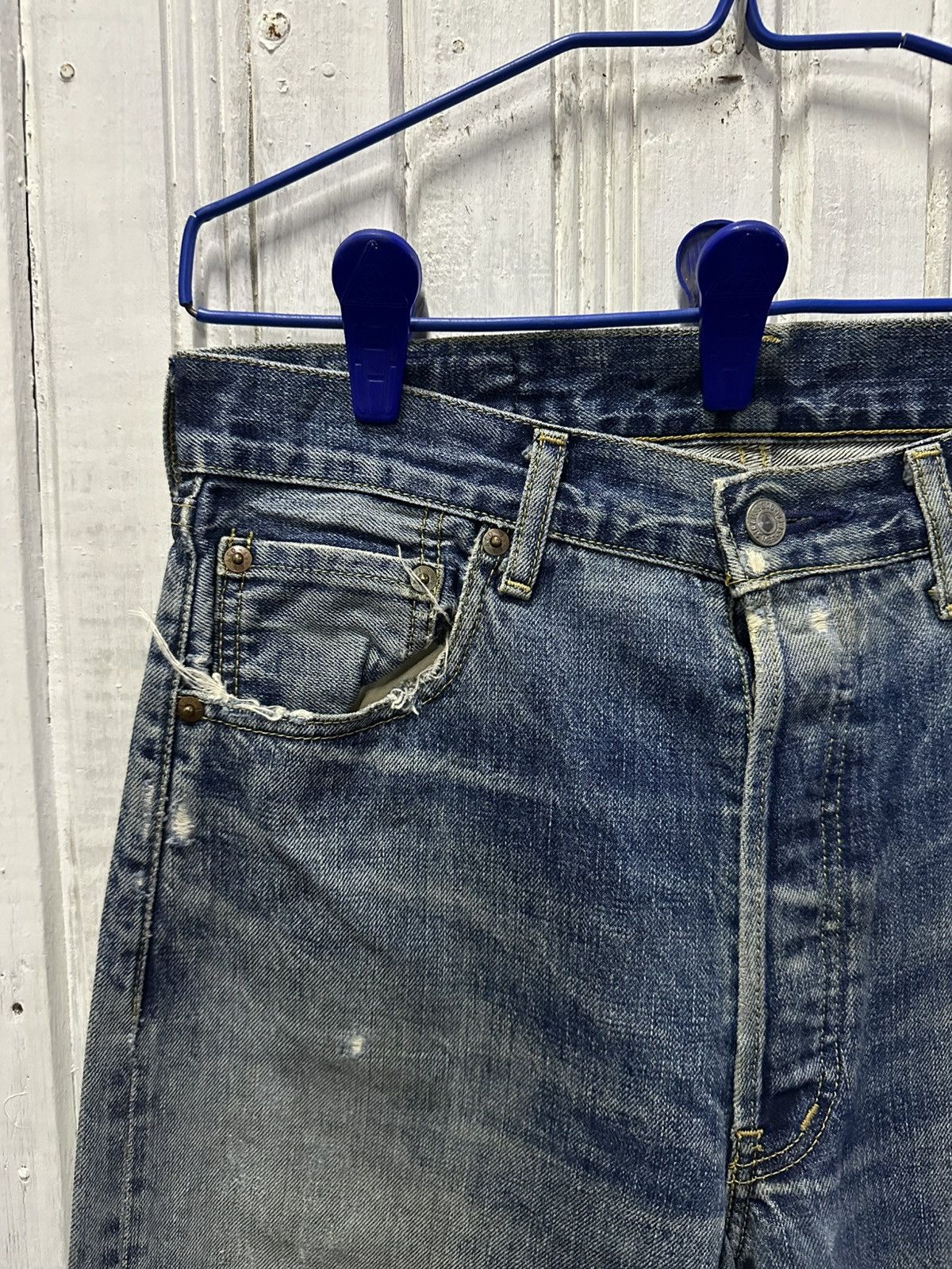 Levi's W30 L31 🔥90’s Vintage LEVI’S 503B Jeans Selvedge Distressed Size US 30 / EU 46 - 5 Thumbnail