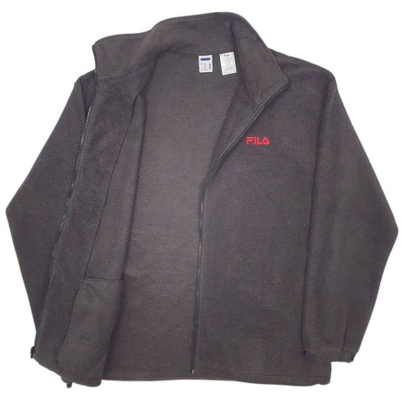 Fila Fila Black Full Zip Fleece Sweater - Men's Large Size US M / EU 48-50 / 2 - 2 Thumbnail