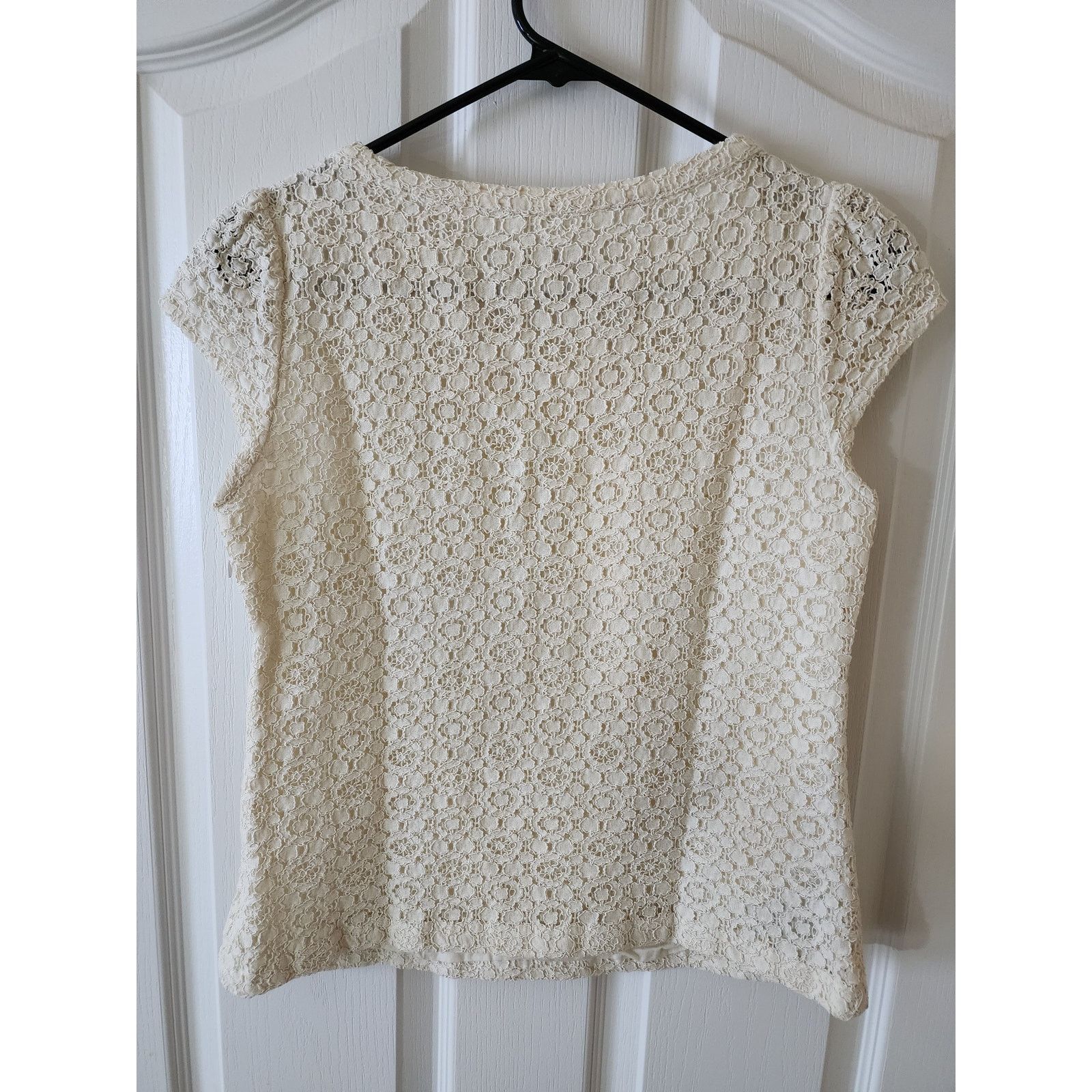 Boden Boden Ivory Floral Lace Top Cap Sleeve Size 4 Romantic Lined Size S / US 4 / IT 40 - 2 Thumbnail