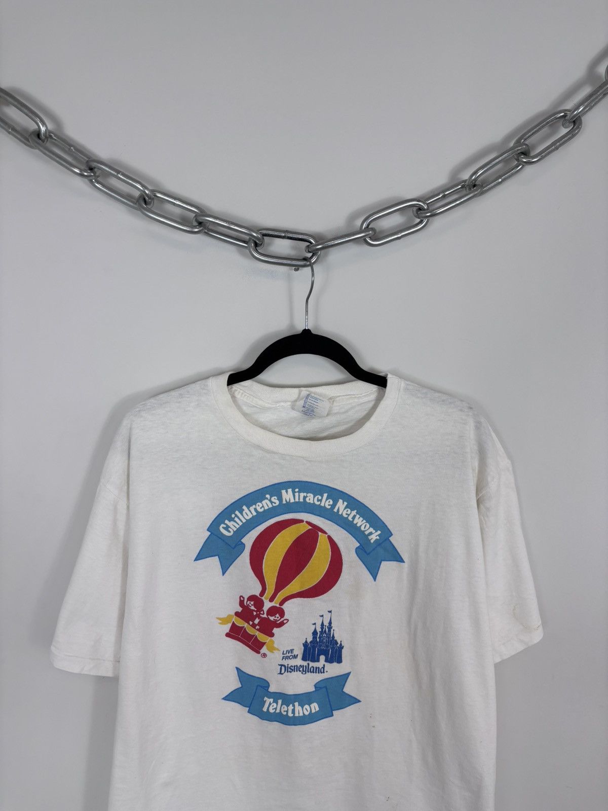 Disney Vintage 1990s Disneyland USA Big Logo White T-Shirt Tee Size US XL / EU 56 / 4 - 2 Thumbnail