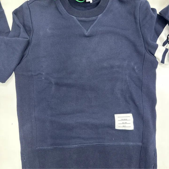 Thom Browne Thom Browne Navy Blue Striped Sweatshirt for Men -2507 Size US M / EU 48-50 / 2 - 9 Thumbnail