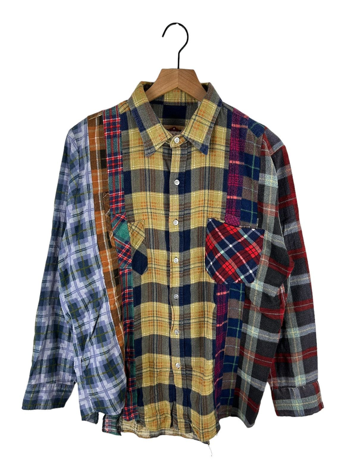image of Needles Rebuild 7 Panel Flannel Shirt, Men's (Size Medium)
