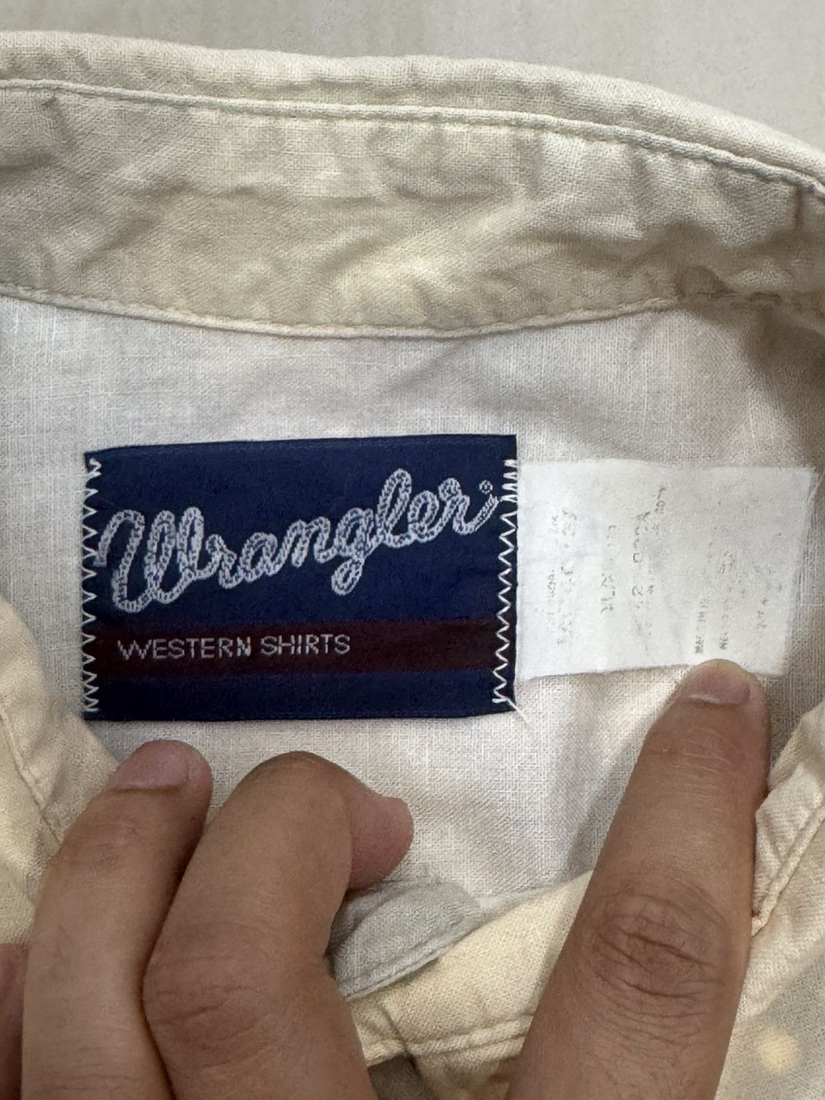 Vintage × Wrangler VINTAGE NAVAJO WRANGLER WESTERN SHIRT CUSTOM ACID WASH Size US XL / EU 56 / 4 - 3 Thumbnail