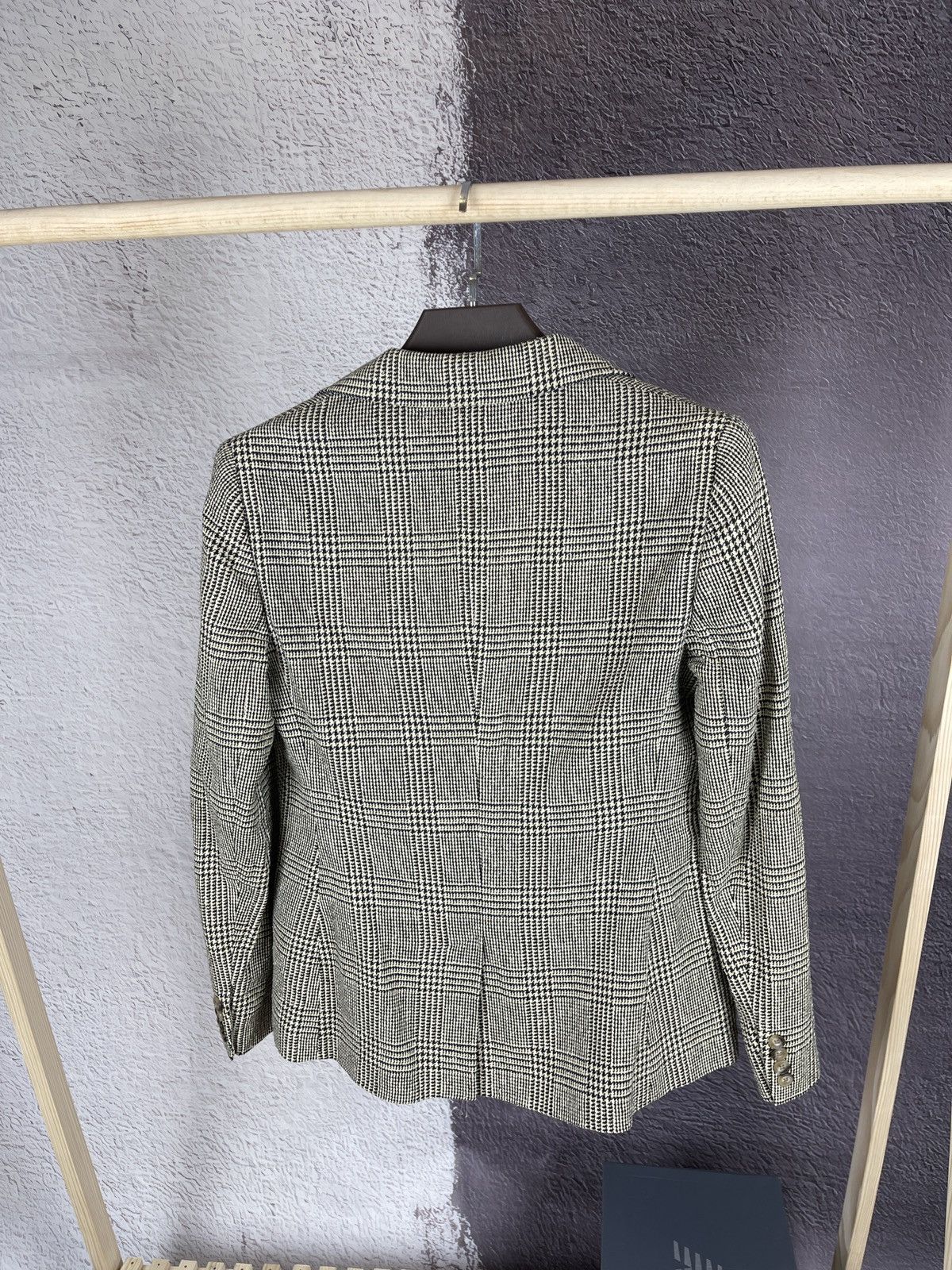 Polo Ralph Lauren Polo Ralph Lauren 100% Silk grey checkered blazer coat Size M / US 6-8 / IT 42-44 - 10 Thumbnail