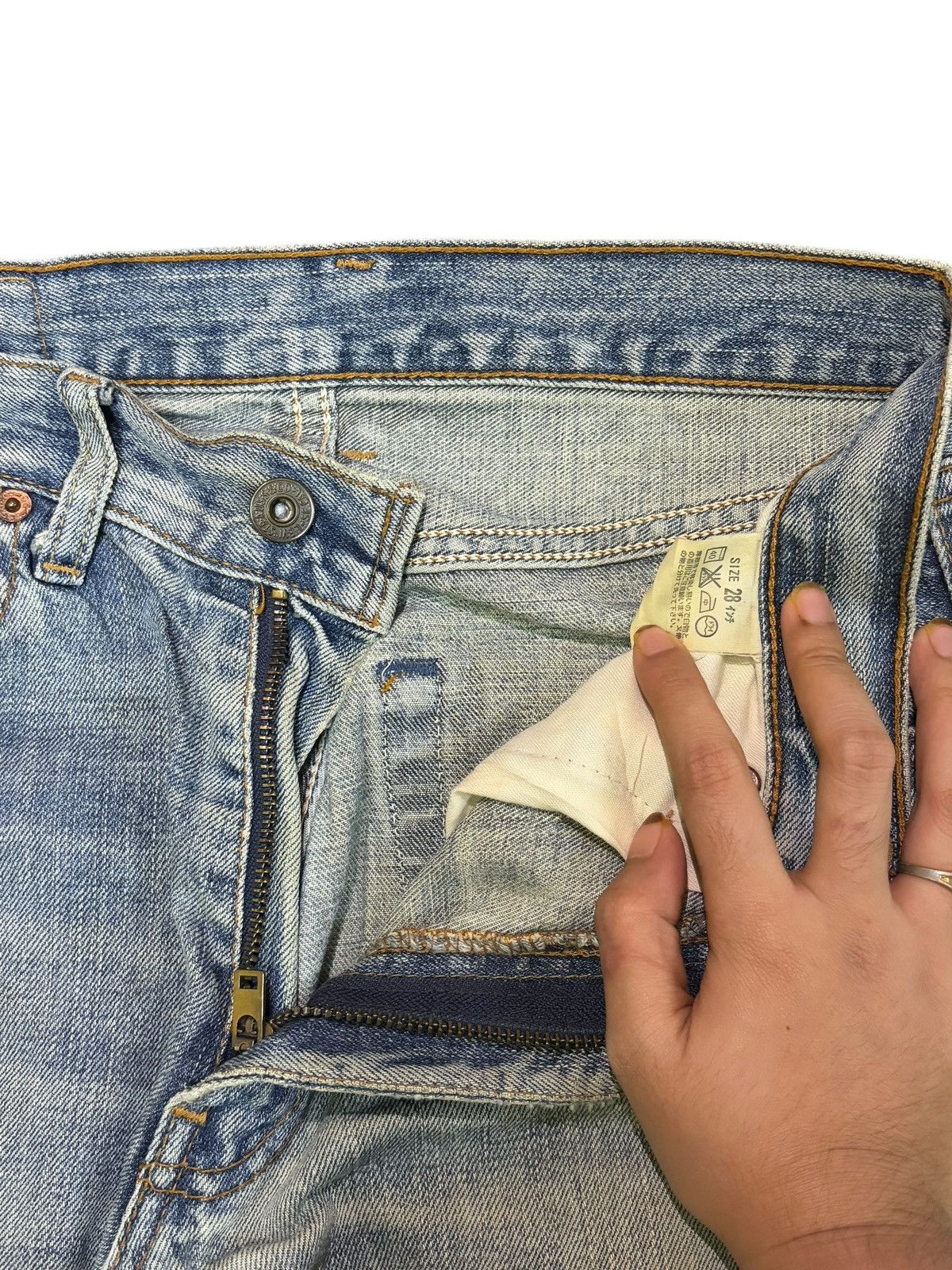Levi's Vintage 90s Levis 502 Mud Wash Distressed Jeans Size US 28 / EU 44 - 5 Thumbnail