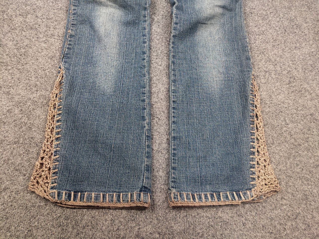 If Six Was Nine Yendi Paris Vintage Y2K Style Flared Denim Low Rise Jeans Size 42" / US 20 - 8 Thumbnail