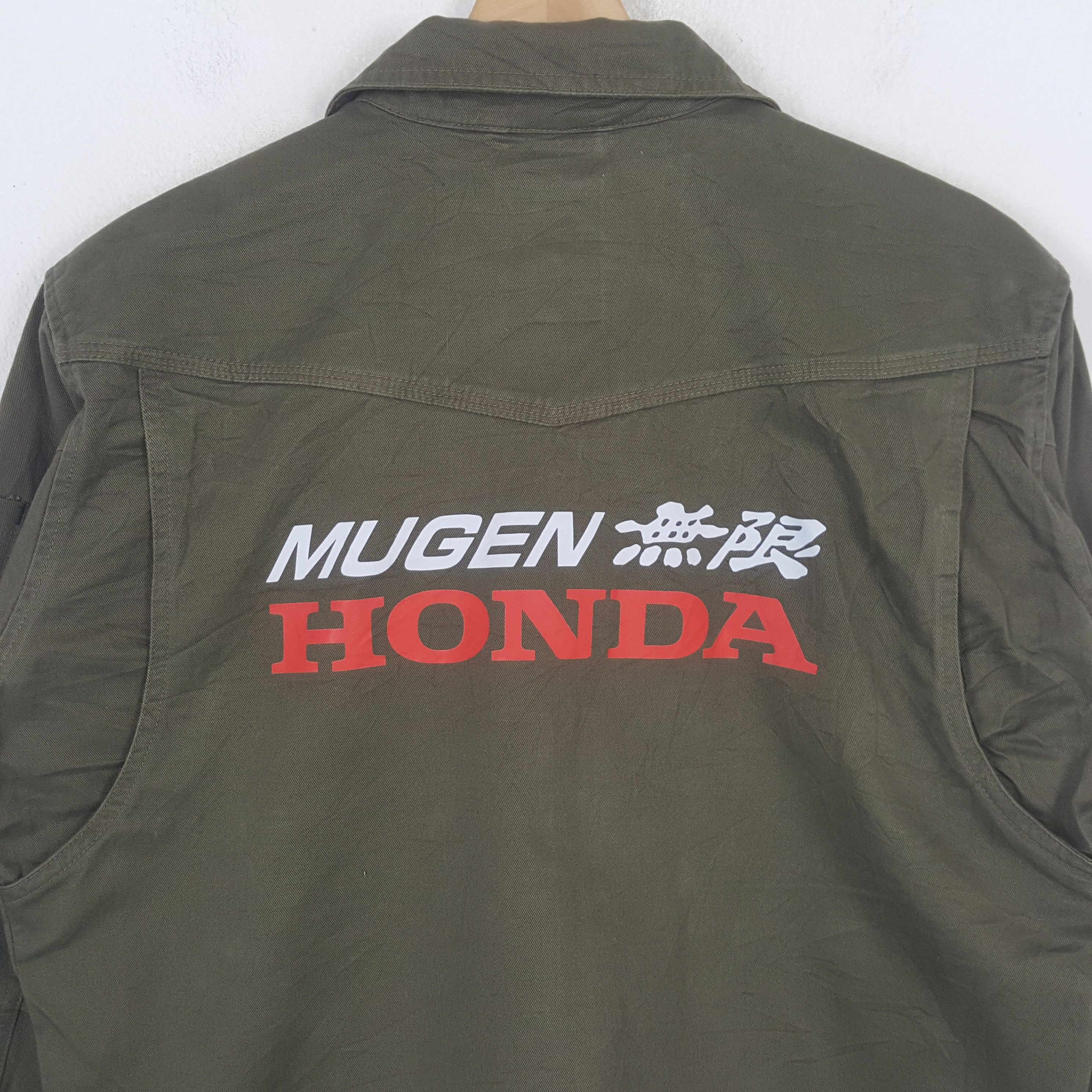Japanese Brand × Vintage Vintage Mugen Honda Motorsports Custom Shirt Jacket C284N19 Size US M / EU 48-50 / 2 - 2 Thumbnail