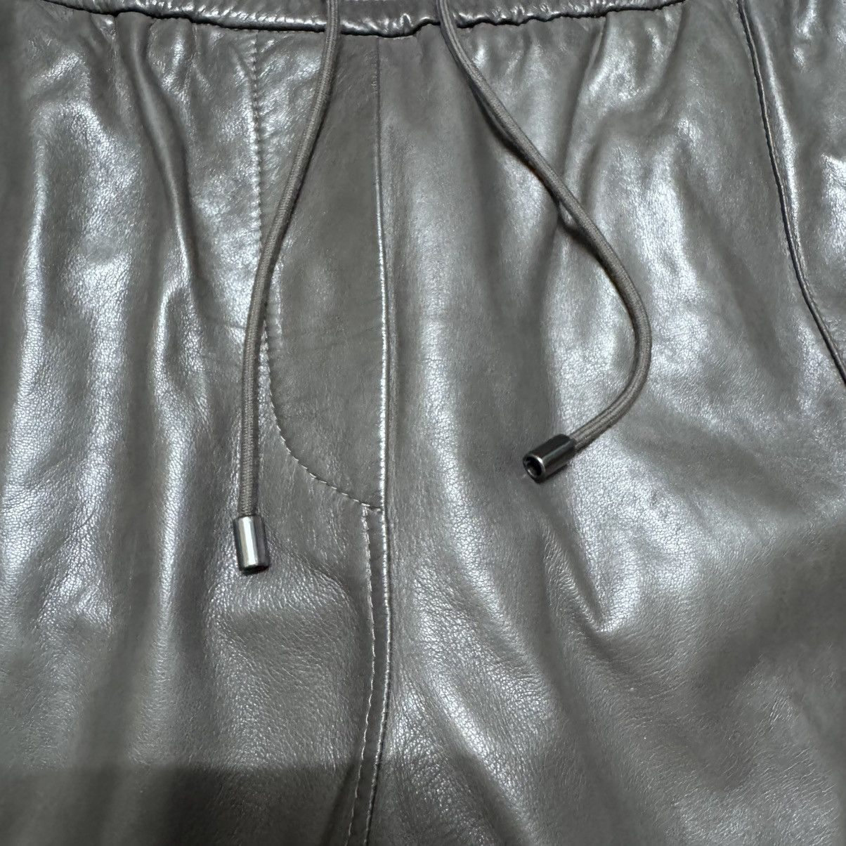 Brunello Cucinelli Brunello Cucinelli Leather Drawstrings Pants Size 29" - 17 Thumbnail