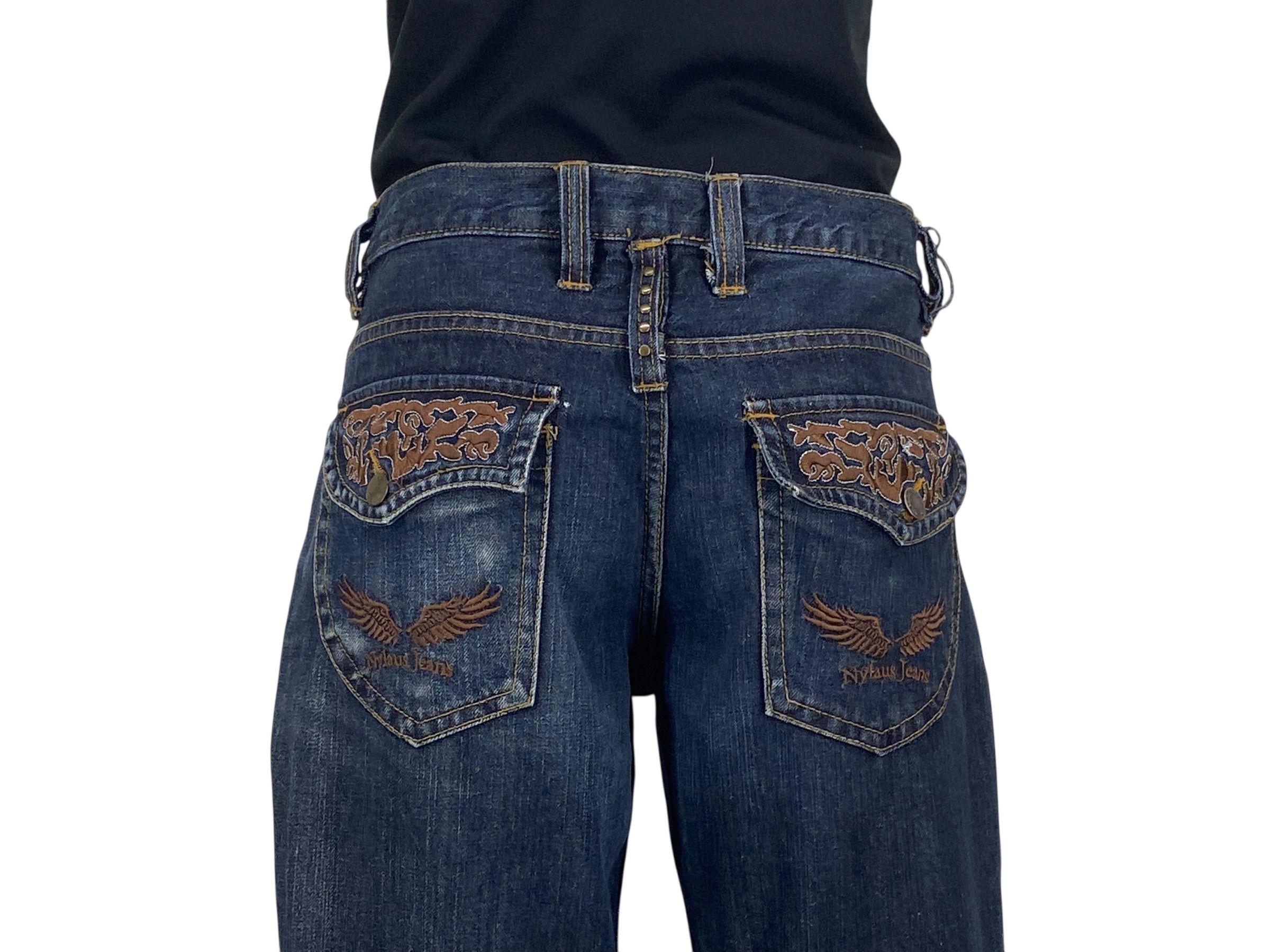 Japanese Brand Nylaus Jeans Tapered Jeans Punk Grunge Jeans Size US 32 / EU 48 - 7 Thumbnail