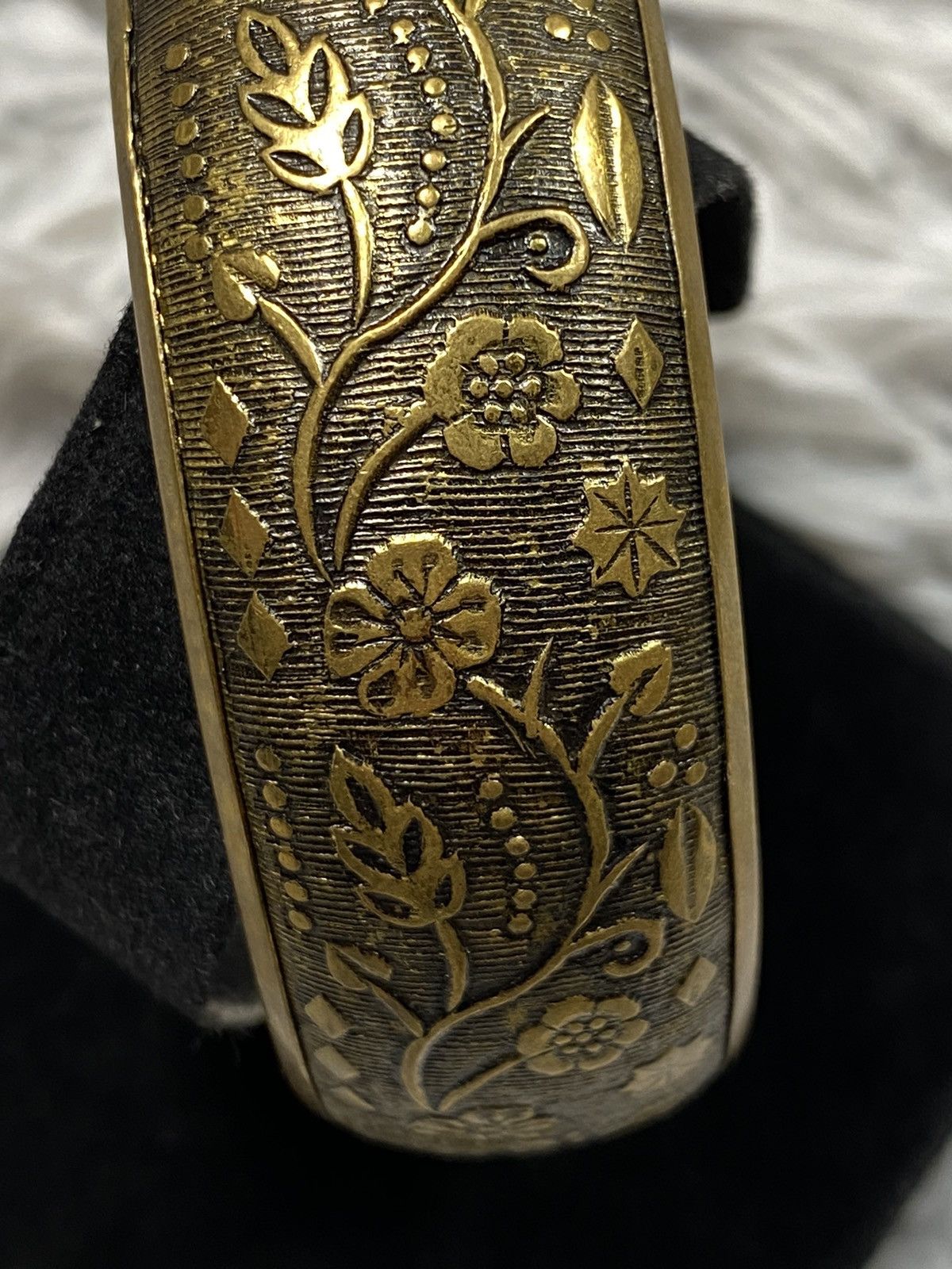 Jewelry Ornate Vintage Brass Cuff Bracelet | Japanese Brand Size ONE SIZE - 2 Thumbnail