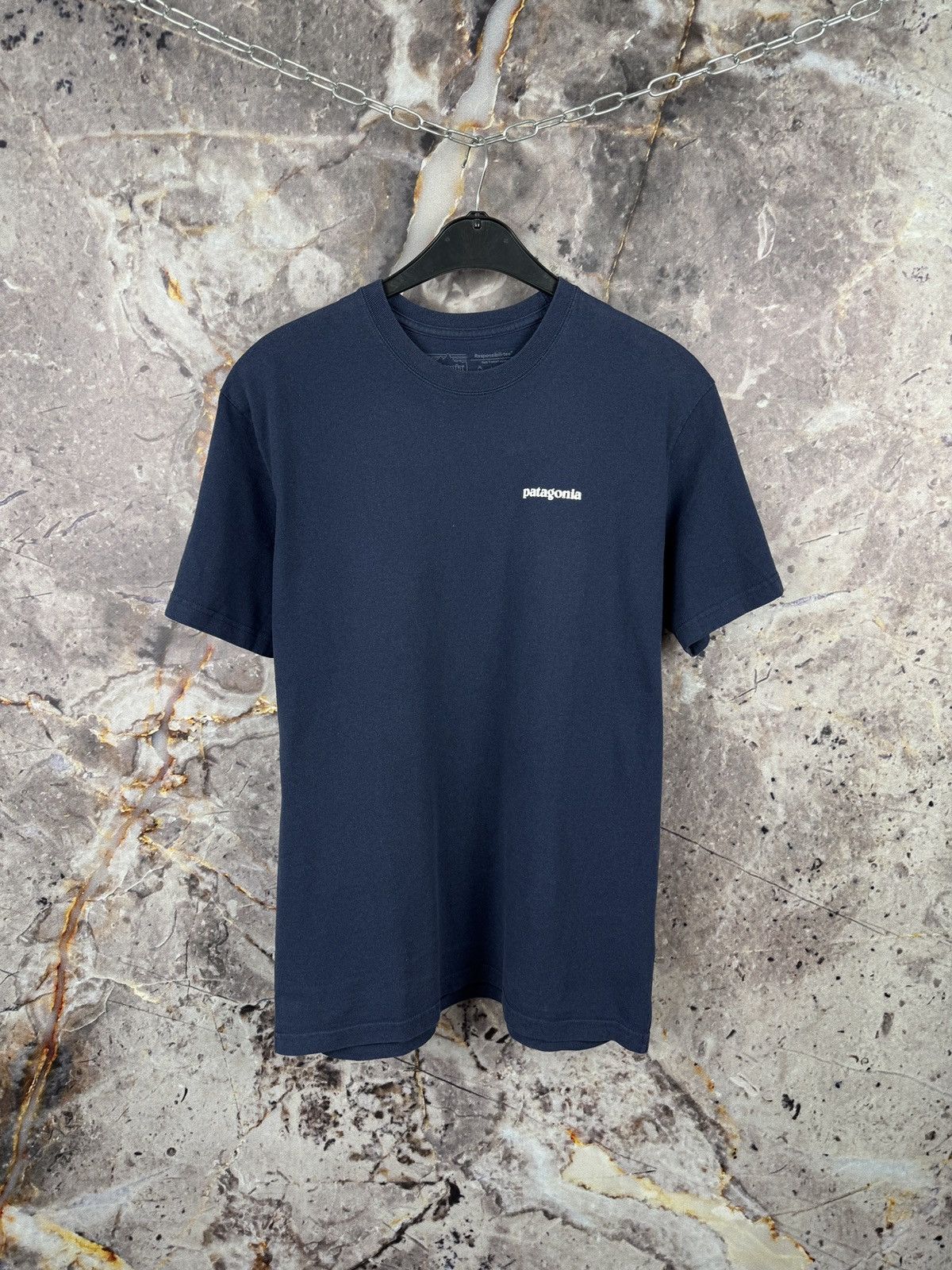 Patagonia Men’s Patagonia T-Shirt Blue Big Logo Streetwear Size Medium Size US M / EU 48-50 / 2 - 2 Thumbnail