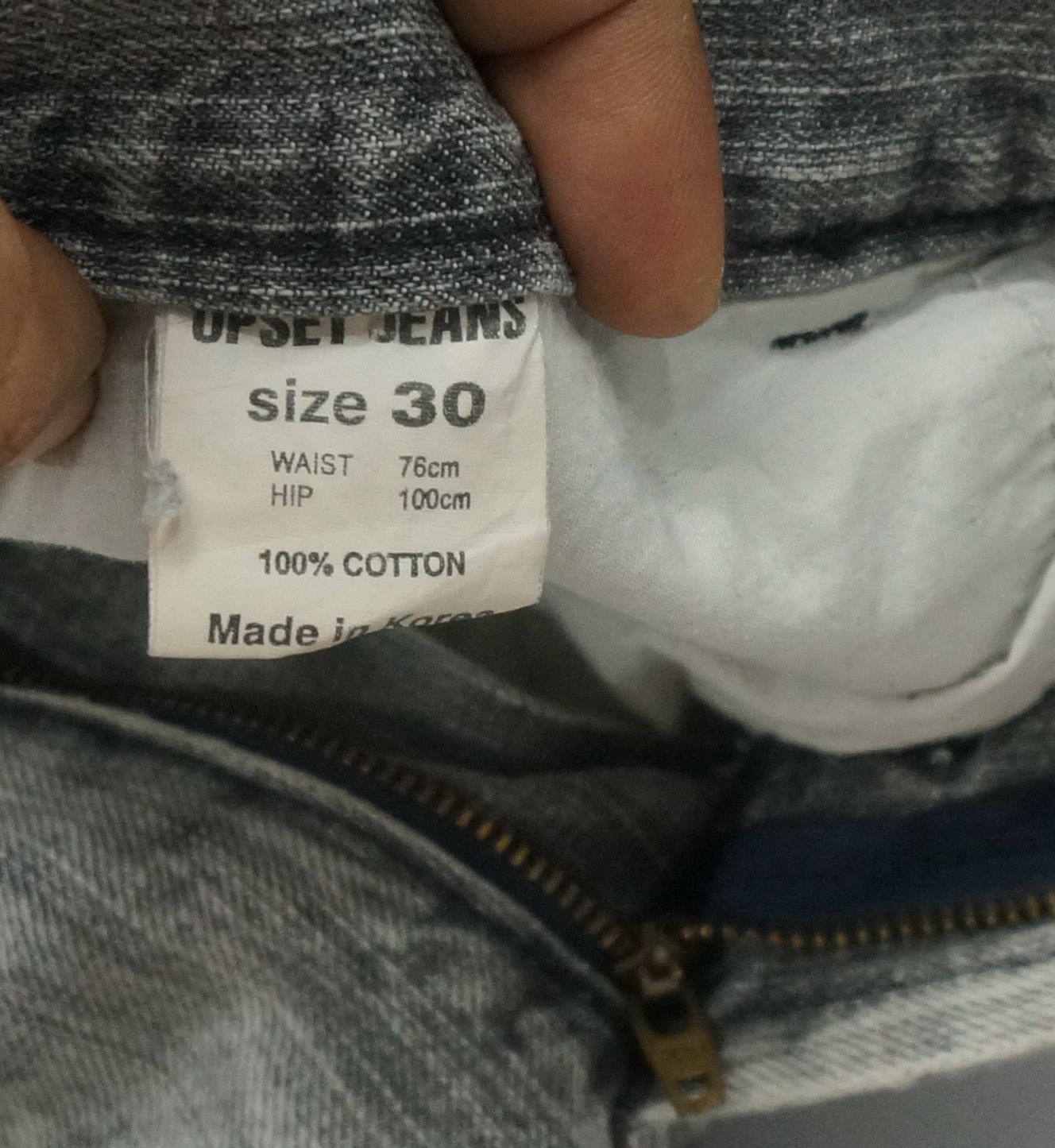 Japanese Brand UPSET Jeans Vintage Distressed Denim Size US 30 / EU 46 - 10 Thumbnail