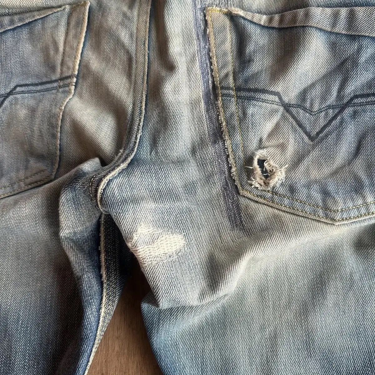 Diesel SUPER SICKS ‼️Vintage DIESEL Jeans Selvedge Distressed Denim Size US 30 / EU 46 - 13 Thumbnail