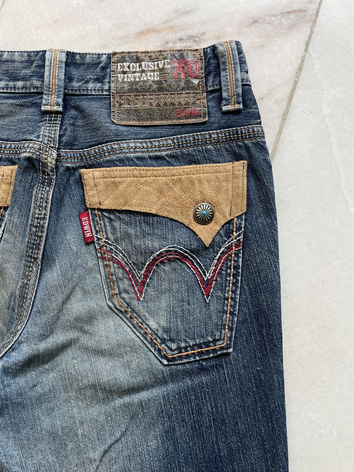 If Six Was Nine Vintage Edwin Navajo Distressed Jeans Size US 32 / EU 48 - 5 Thumbnail